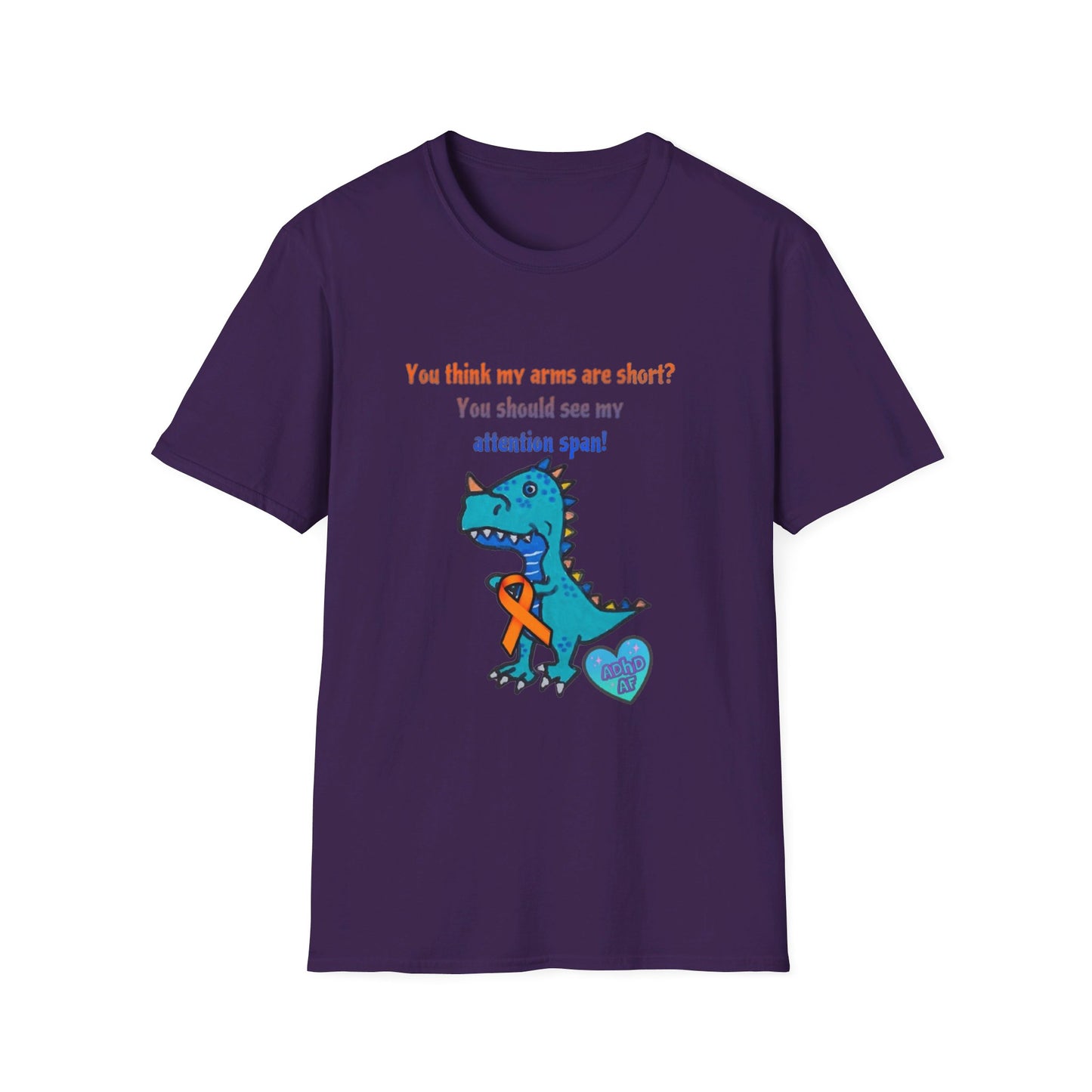 T-Tex Attention Span ADHD - Unisex Softstyle T-Shirt