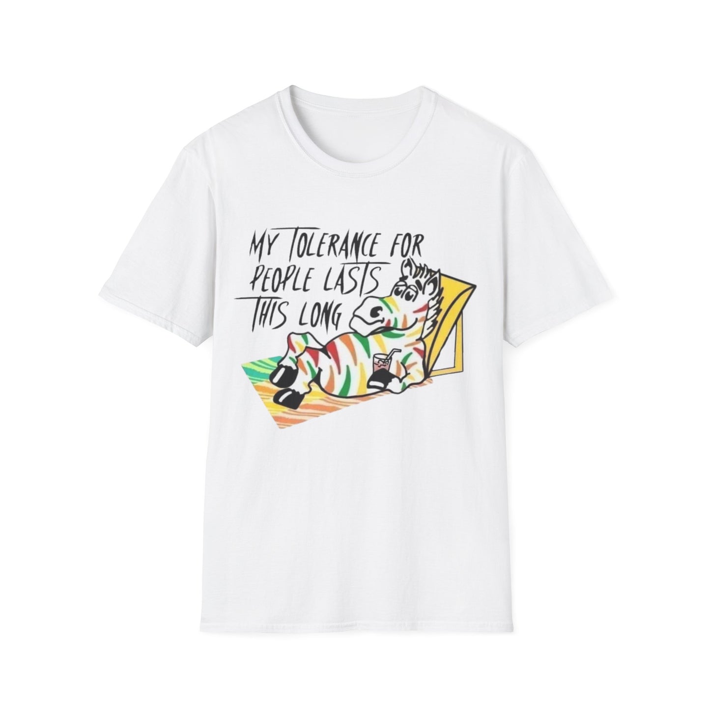 My Tolerance for people Fruit Stripe - Unisex Softstyle T-Shirt