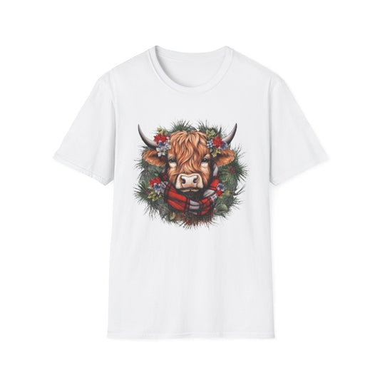 Highland Cow Christmas - Unisex Softstyle T-Shirt