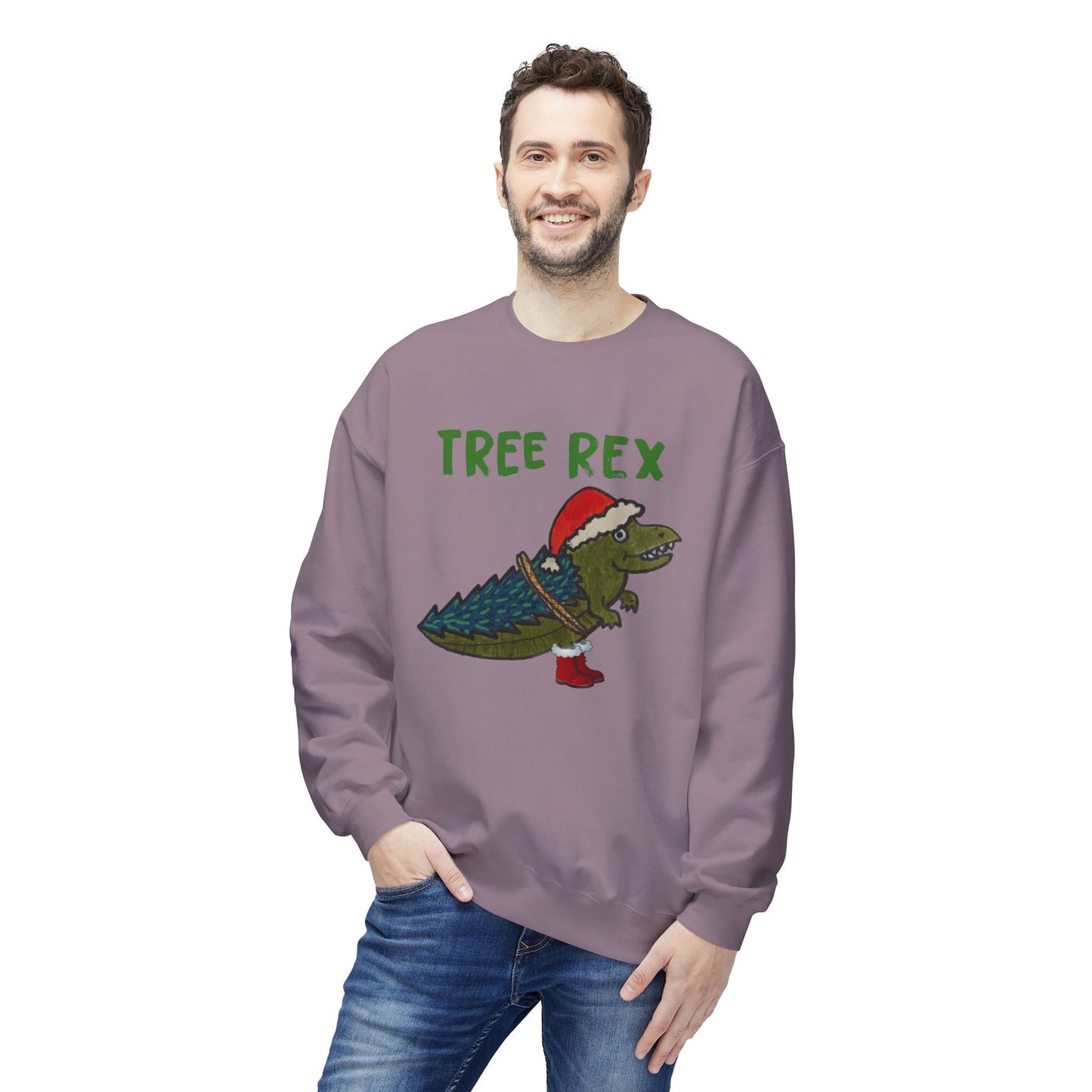 Tree Rex - Unisex Midweight Softstyle Fleece Crewneck Sweatshirt