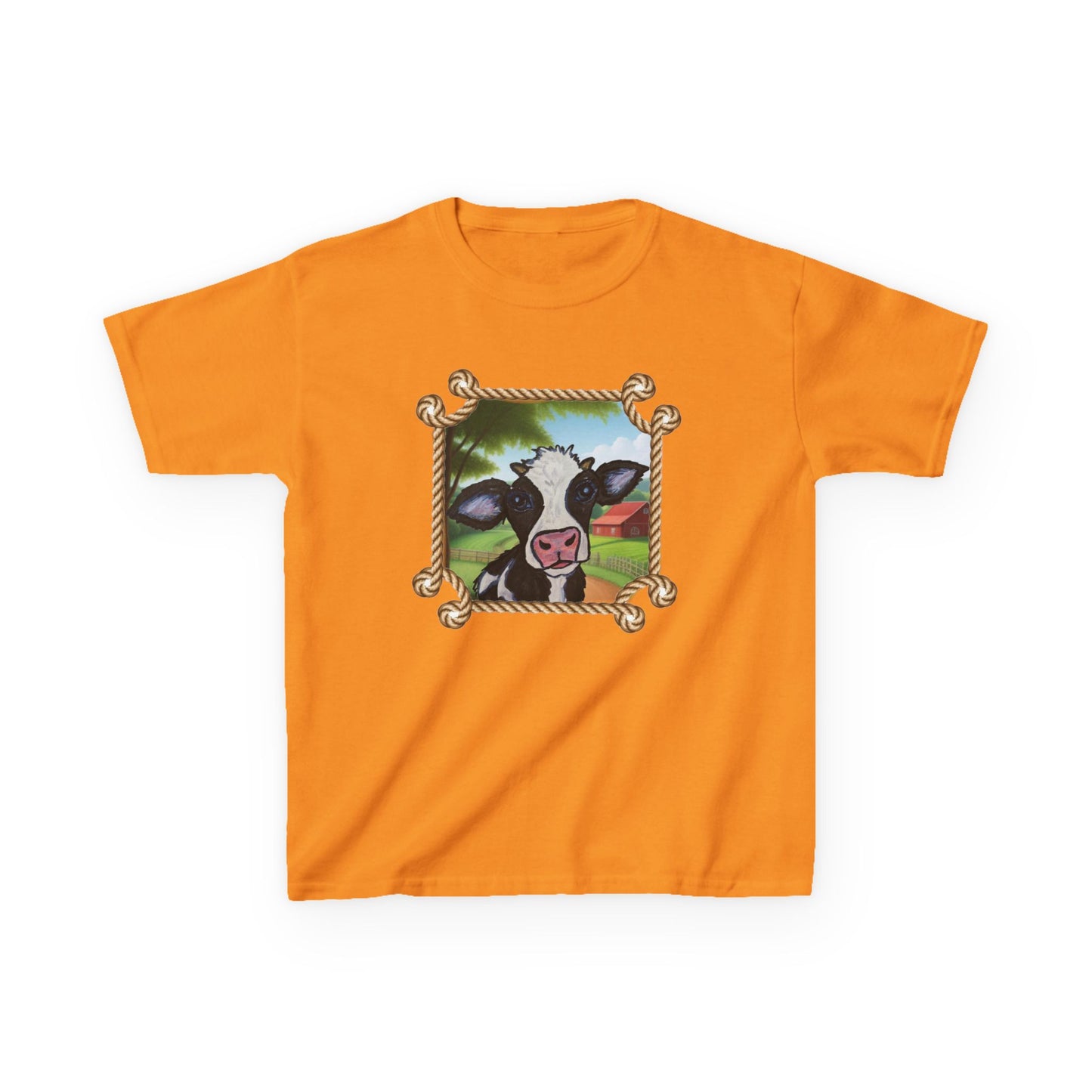 Cute Cow Kids Tee - Fun Farm Animal Graphic T-Shirt