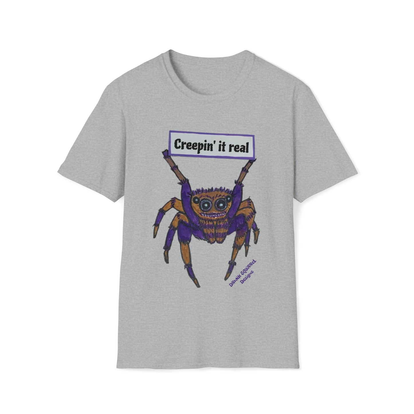 Creepin' It Real Spider - Unisex Softstyle T-Shirt