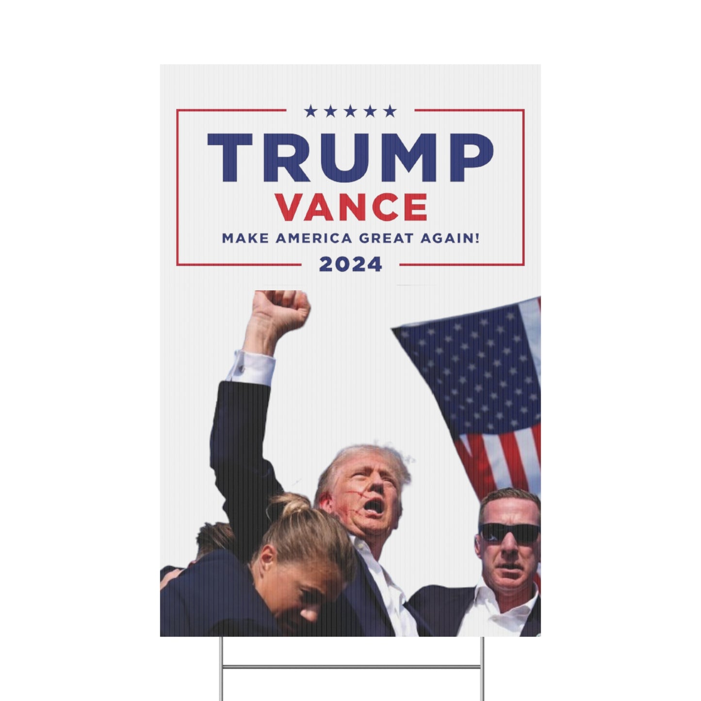 Trump Vance 2024 PA Rally - Plastic Yard Sign