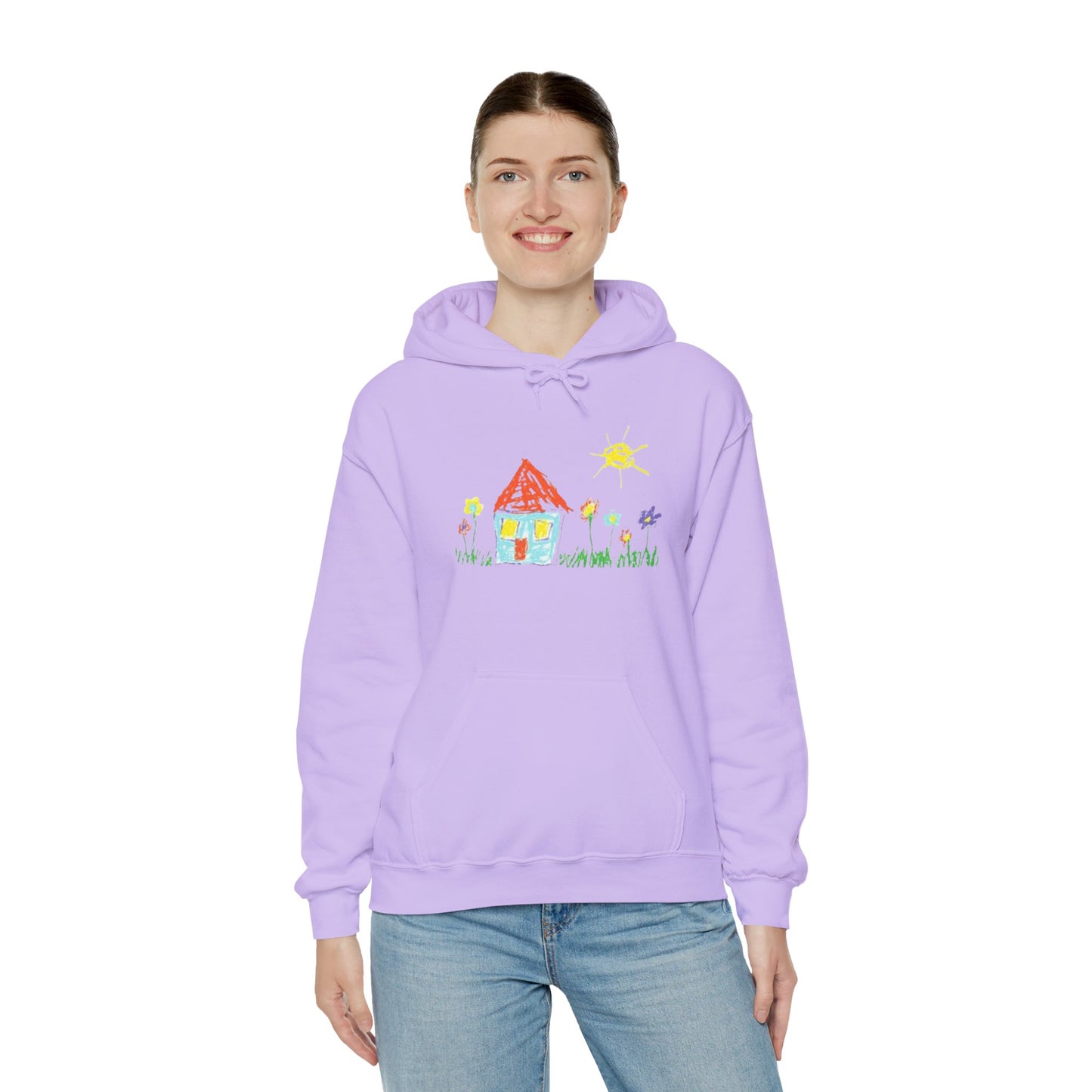 Your Childs Art on a Shirt - Adult Unisex Heavy Blend™ Hooded Sweatshirt