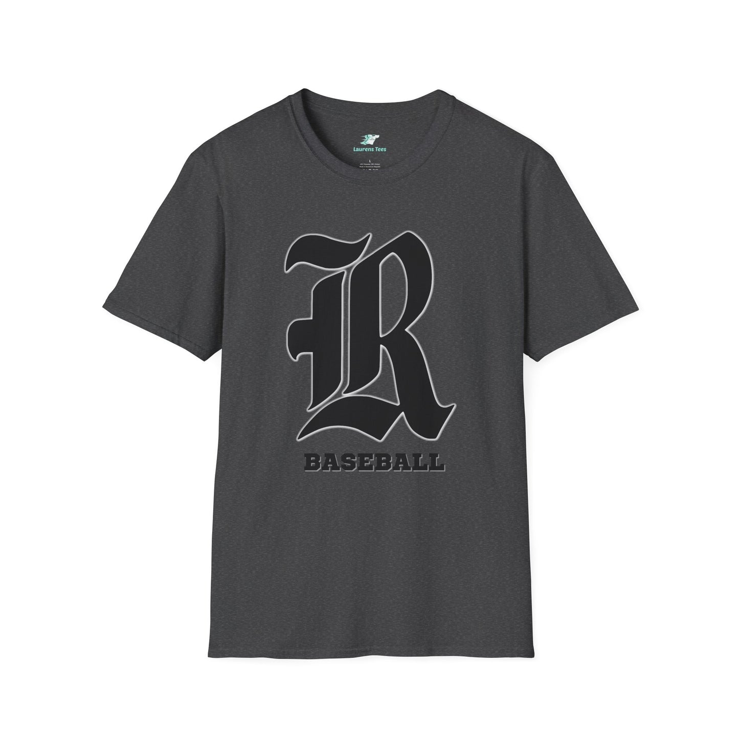 Custom one side Front or Back (RHS Baseball used as example) - Unisex Softstyle T-Shirt