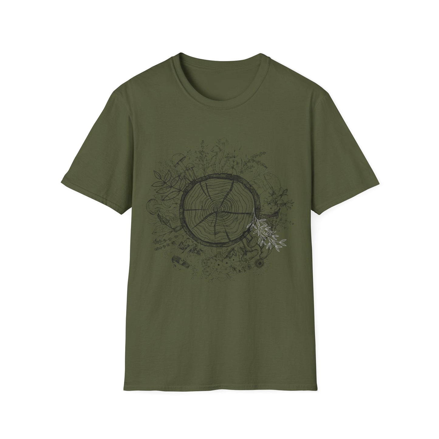 Bio Bloom Log - Unisex Softstyle T-Shirt