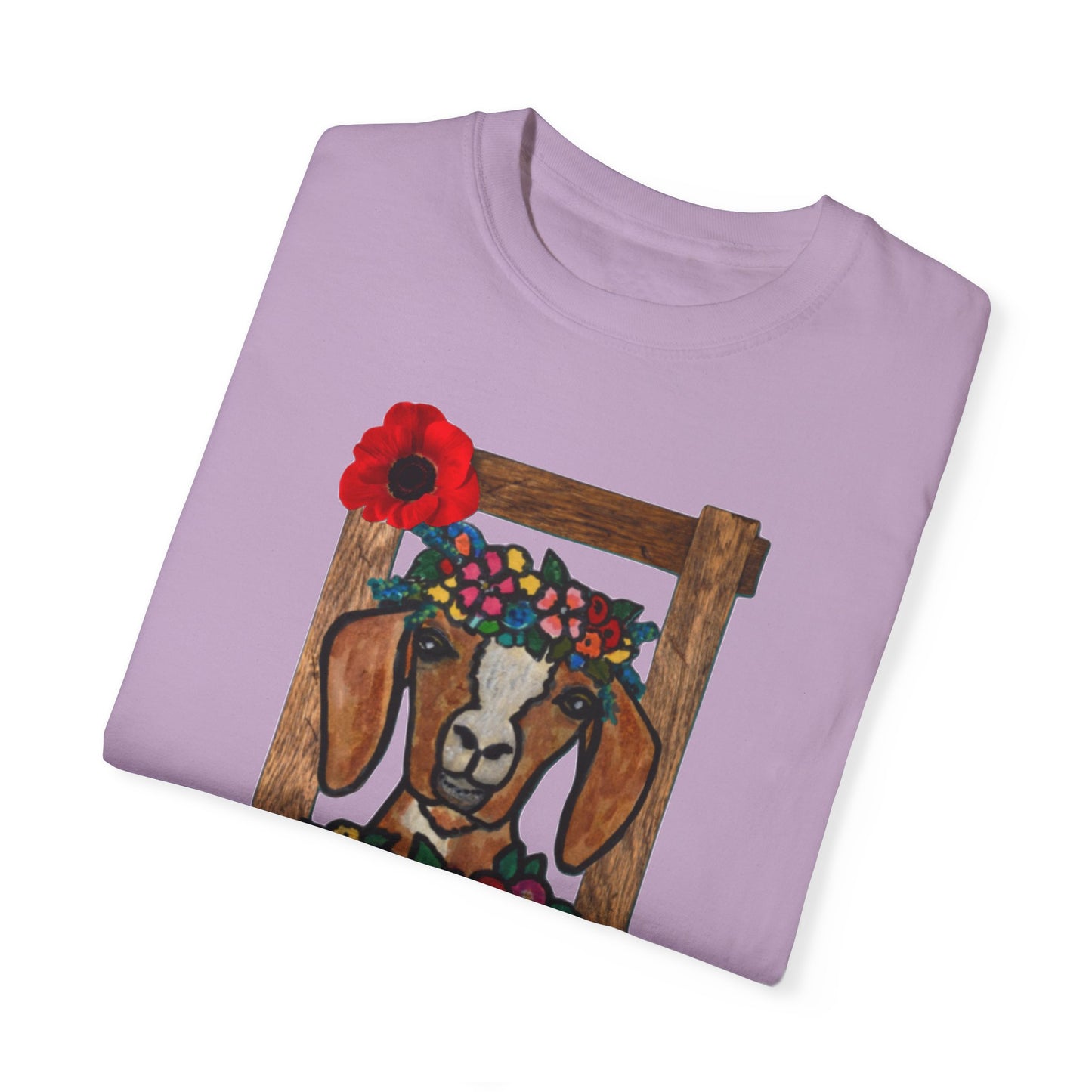 Floral Goat Unisex T-Shirt - Cute Farm Animal Graphic Tee