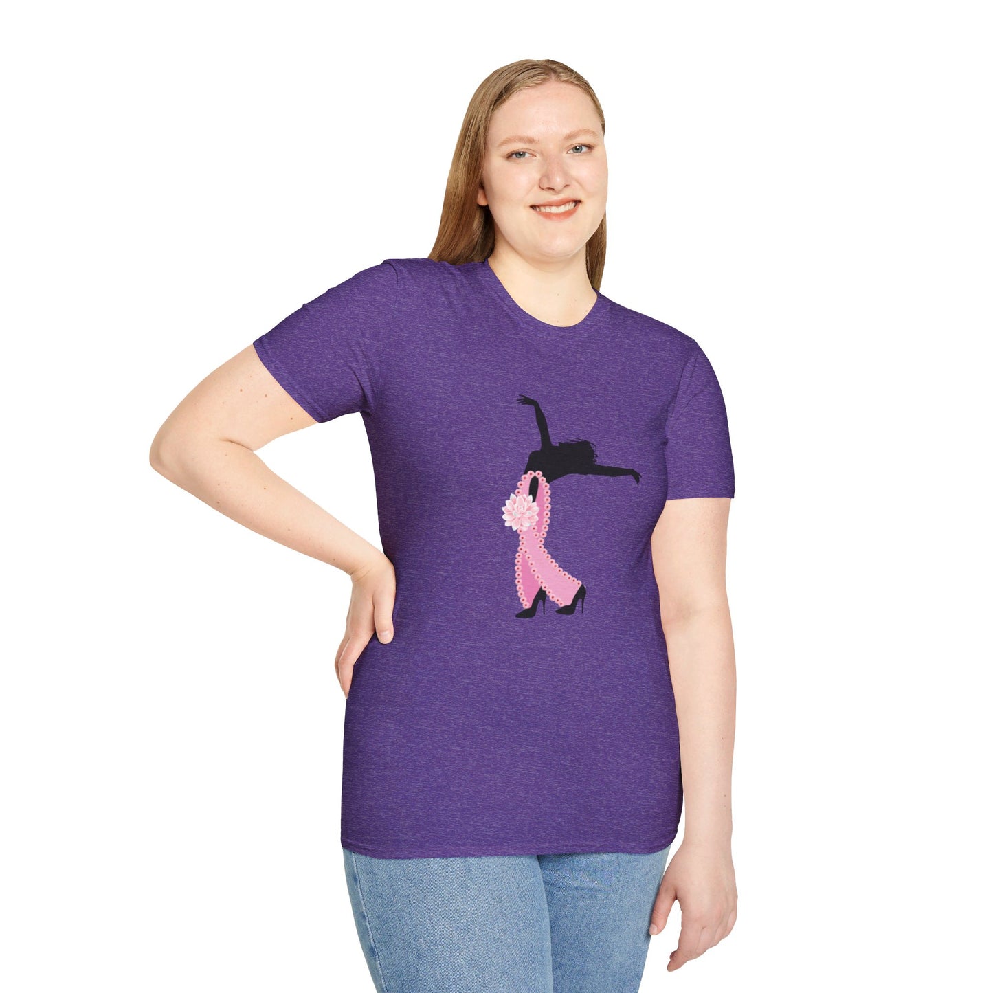 Breast Cancer Awareness Dancer- Unisex Softstyle T-Shirt