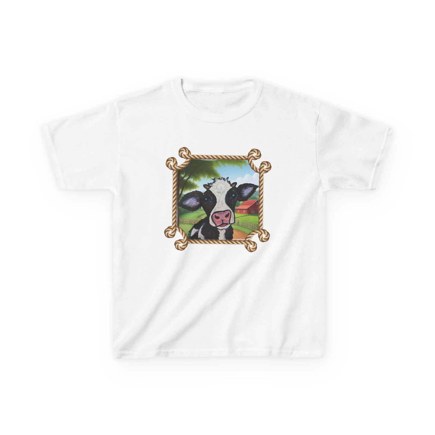 Cute Cow Kids Tee - Fun Farm Animal Graphic T-Shirt