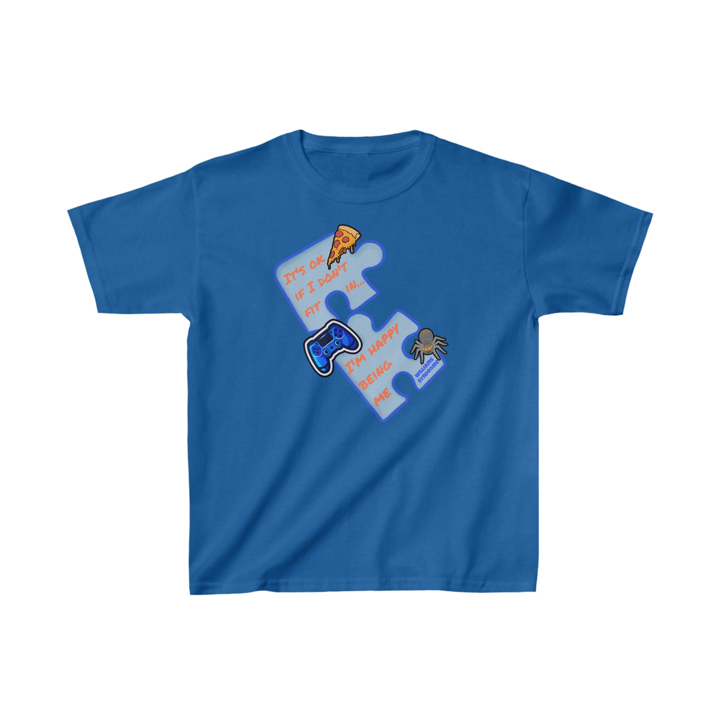 Williams Syndrome Puzzle Happy Being Me Video Game - Kids Heavy Cotton™ Tee