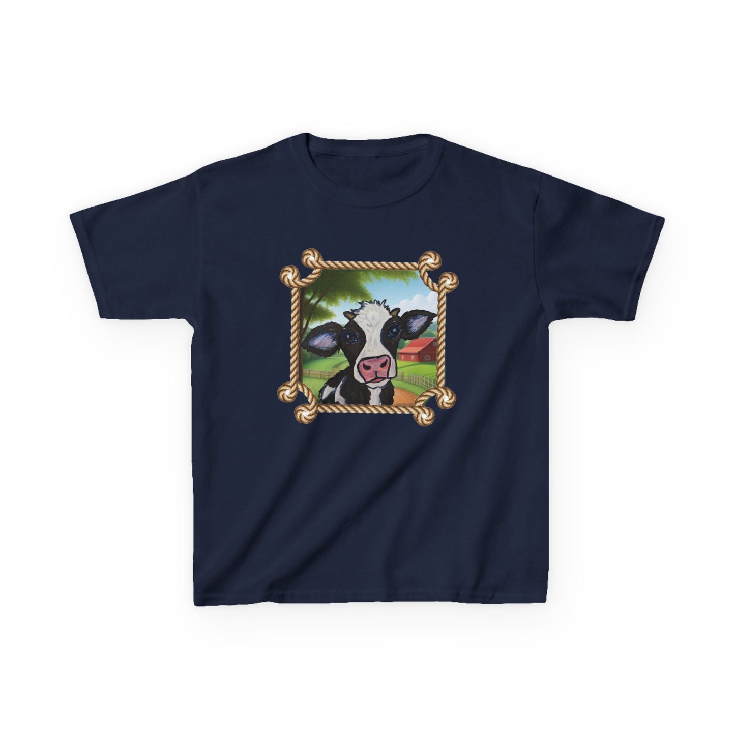 Cute Cow Kids Tee - Fun Farm Animal Graphic T-Shirt