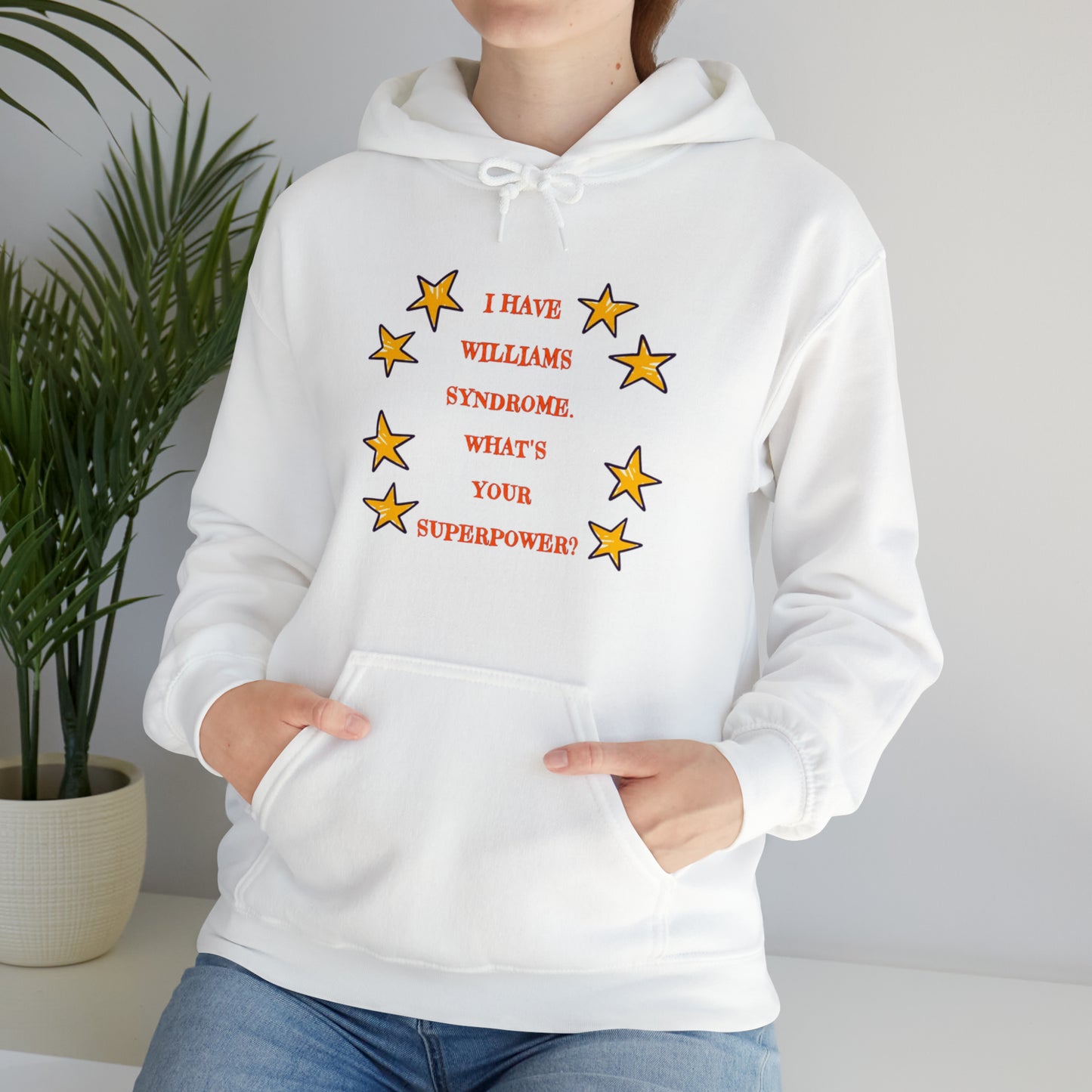 Williams Syndrome Superpower Stars - Unisex Heavy Blend™ Hooded Sweatshirt