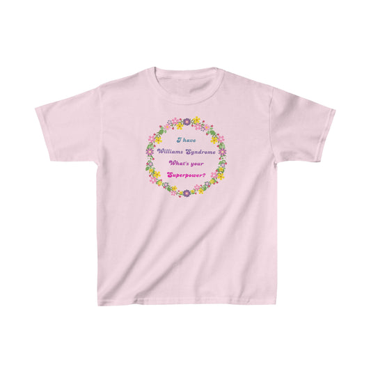 Williams Syndrome Superpowers - Kids Heavy Cotton™ Tee
