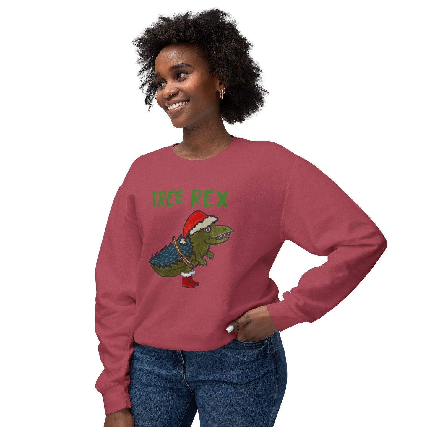 Tree Rex - Unisex Lightweight Crewneck Sweatshirt