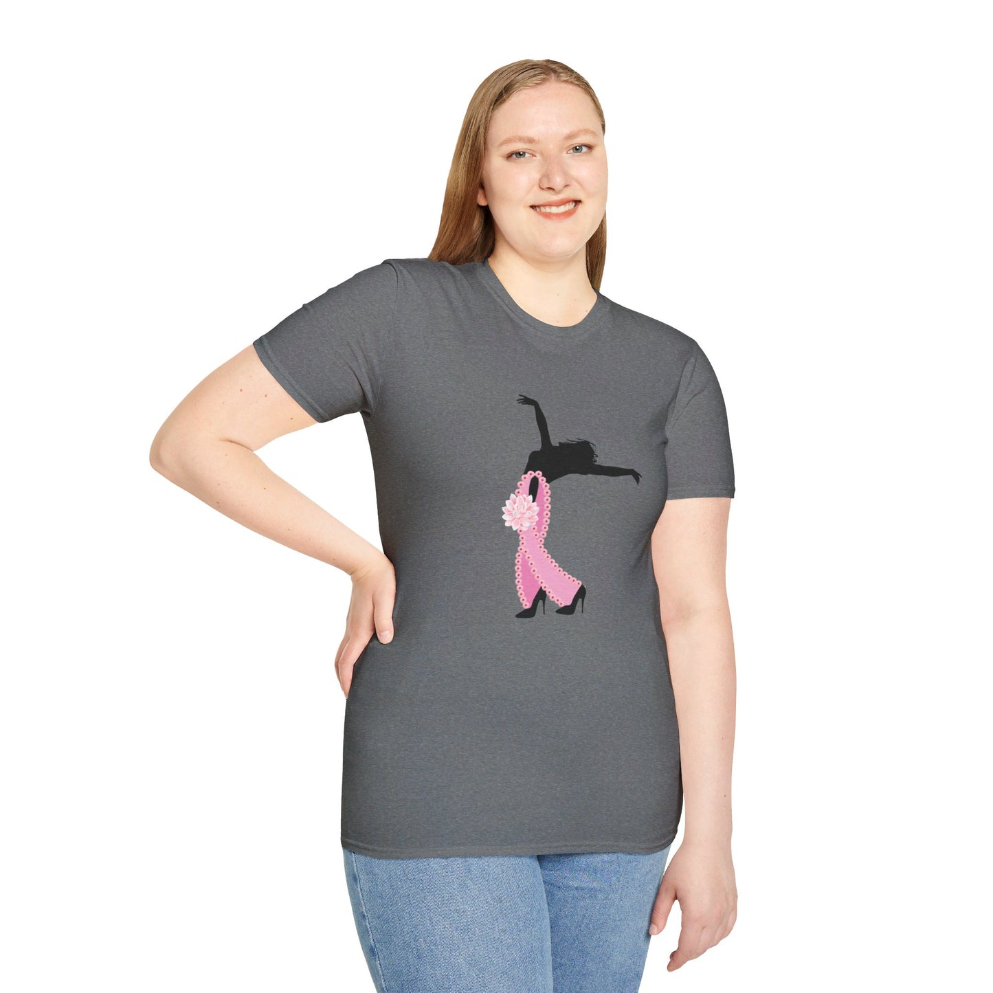 Breast Cancer Awareness Dancer- Unisex Softstyle T-Shirt