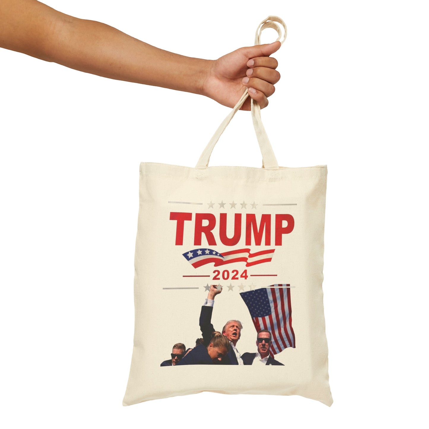 Trump 2024 PA Rally - Cotton Canvas Tote Bag