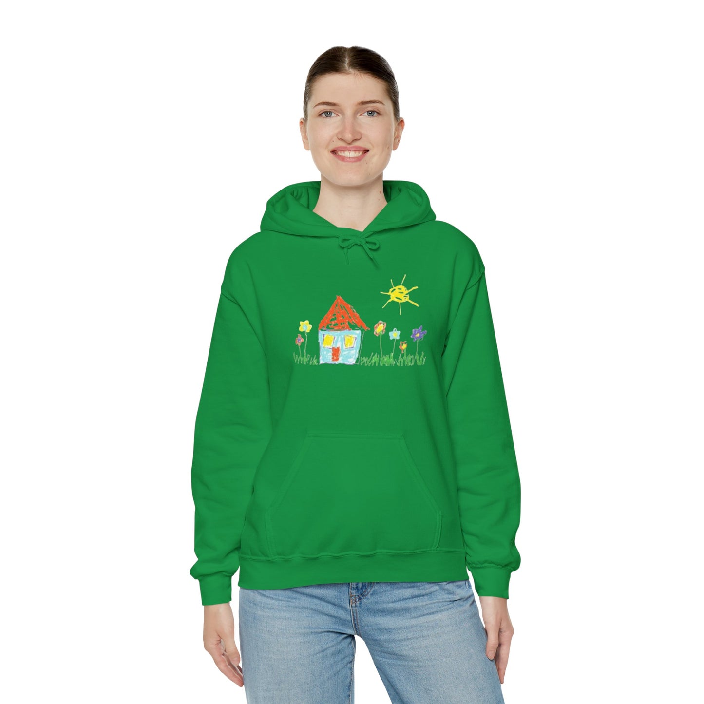 Your Childs Art on a Shirt - Adult Unisex Heavy Blend™ Hooded Sweatshirt