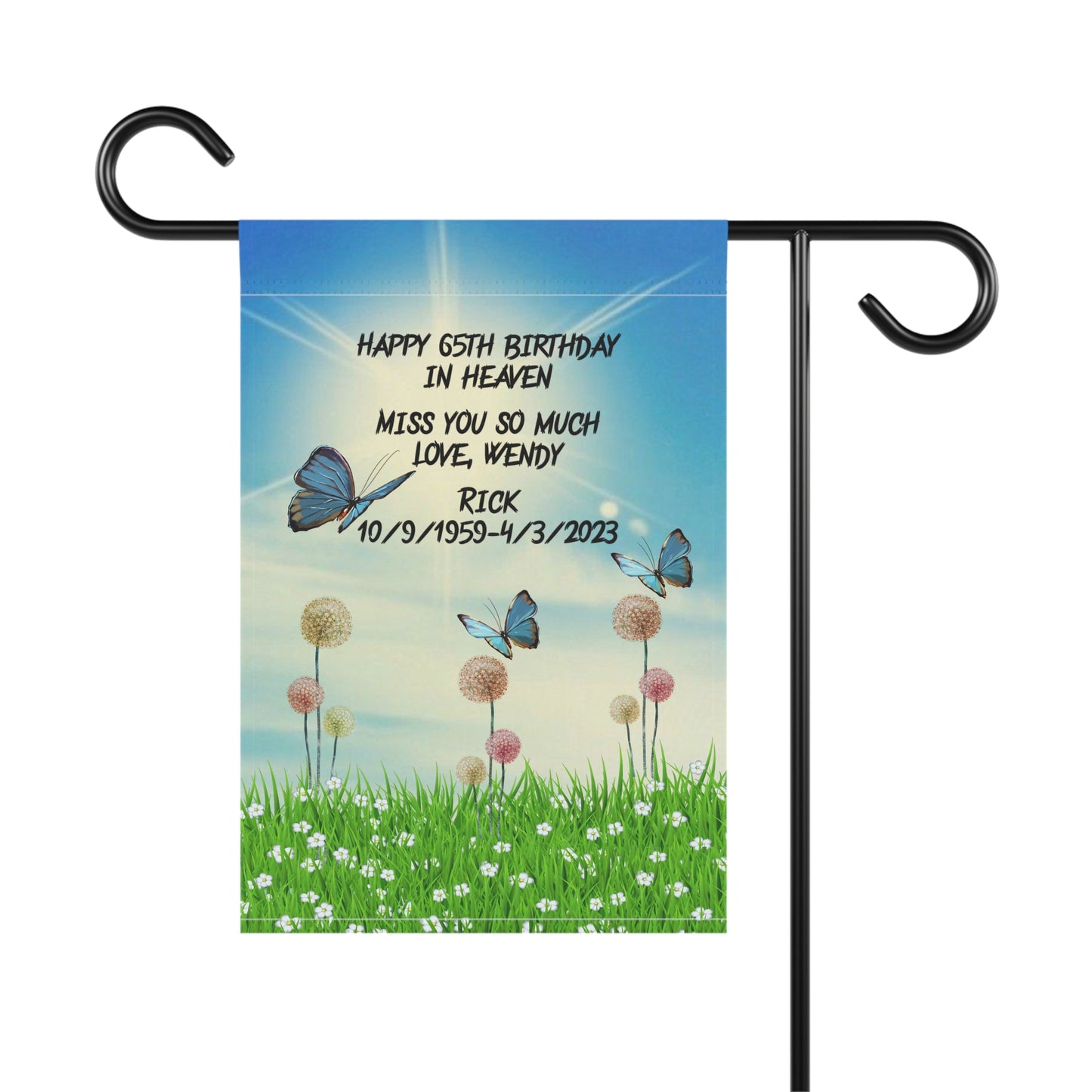 Happy Birthday in Heaven - Garden & House Banner