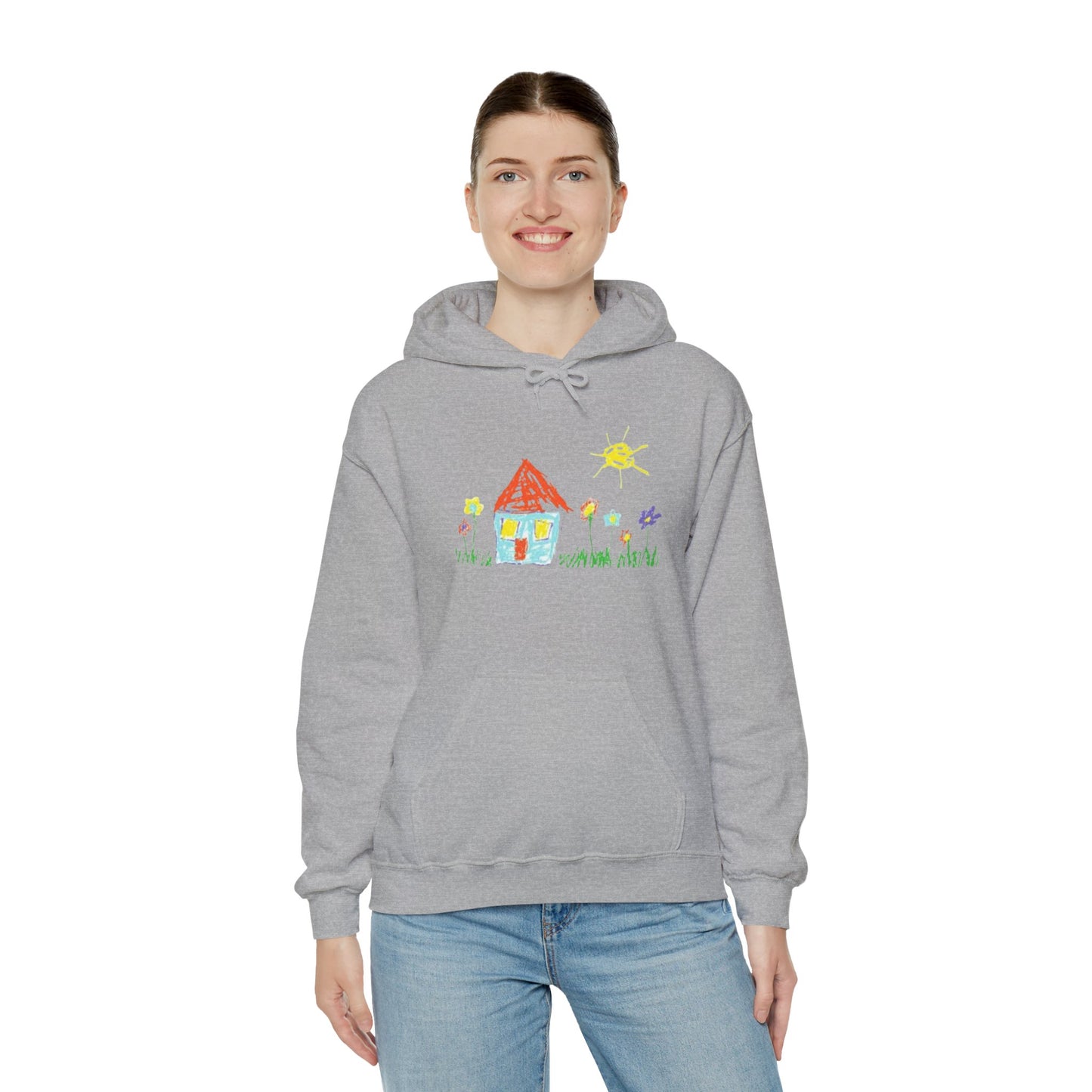 Your Childs Art on a Shirt - Adult Unisex Heavy Blend™ Hooded Sweatshirt