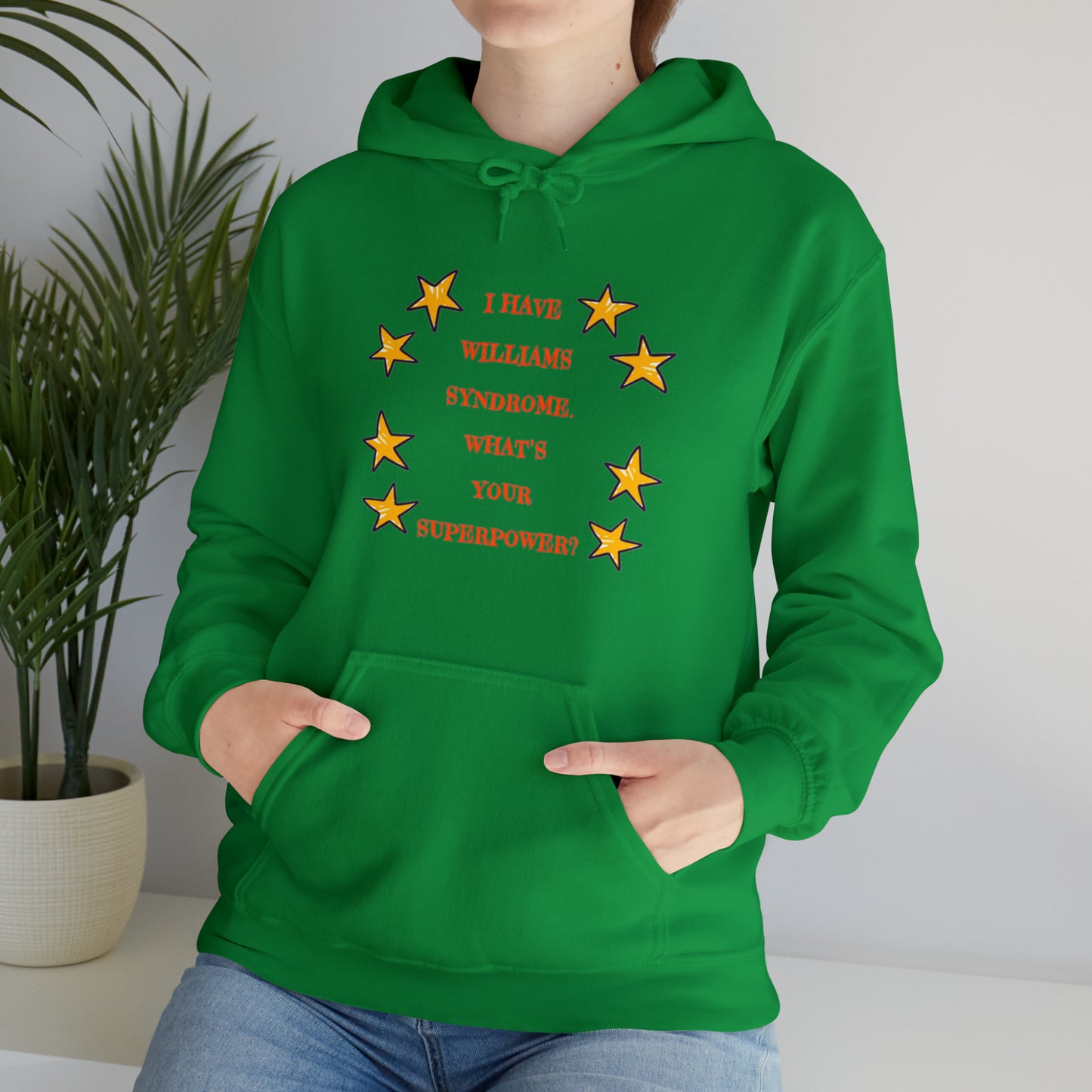 Williams Syndrome Superpower Stars - Unisex Heavy Blend™ Hooded Sweatshirt