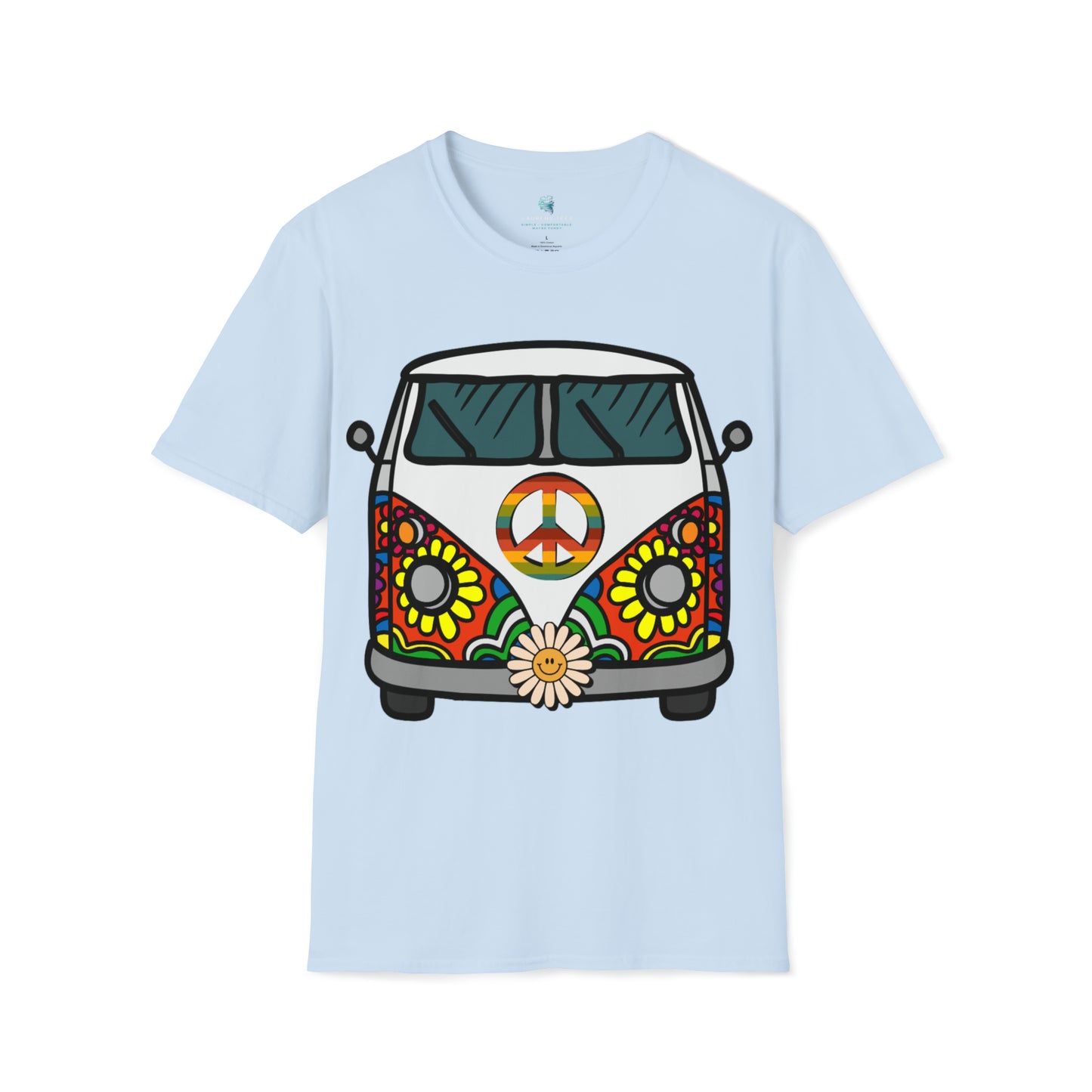 Hippie Peace Van - Unisex Softstyle T-Shirt