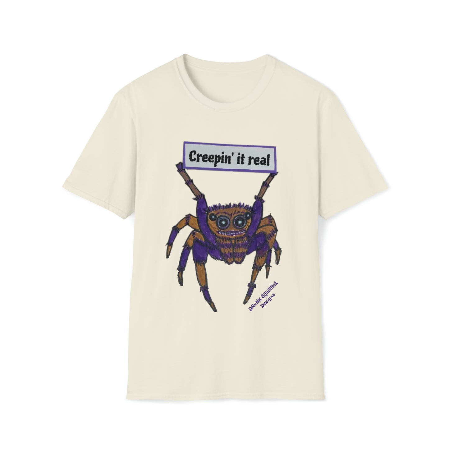 Creepin' It Real Spider - Unisex Softstyle T-Shirt