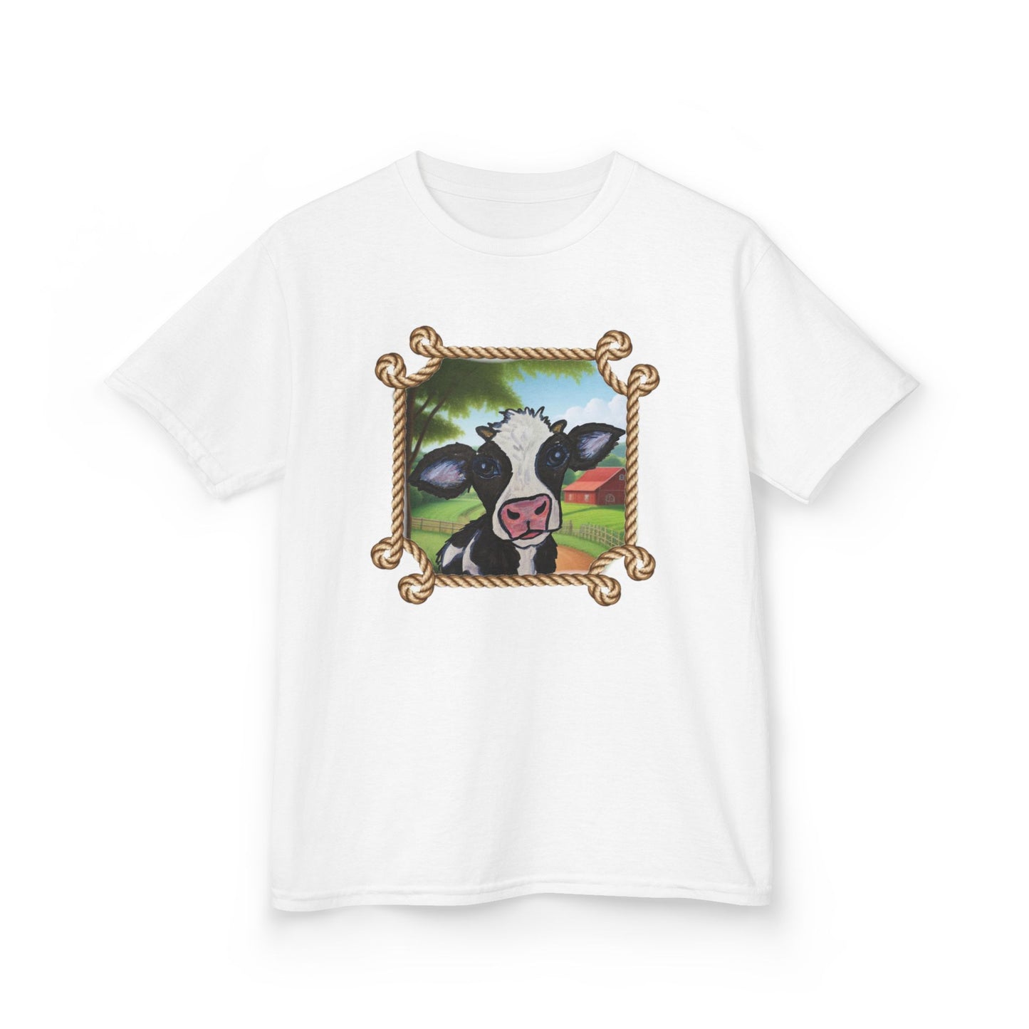 Cute Cow Kids Tee - Fun Farm Animal Graphic T-Shirt