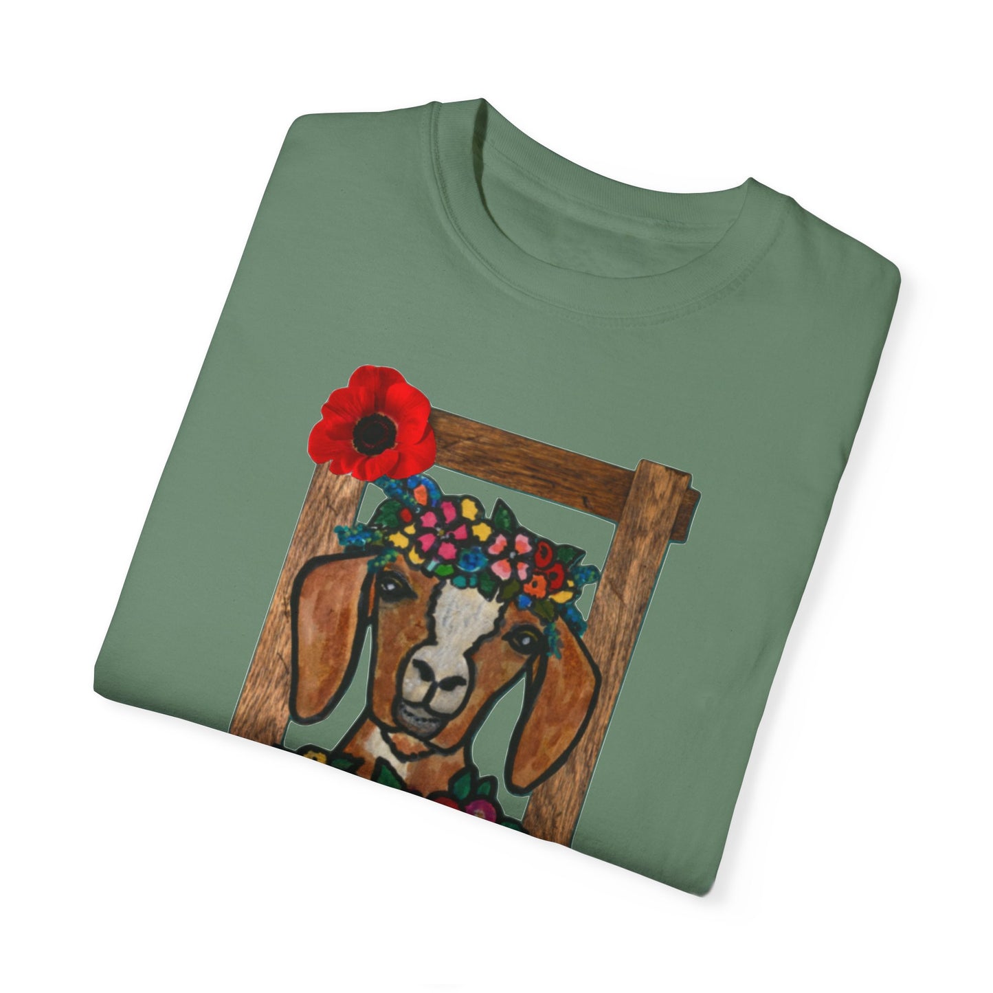 Floral Goat Unisex T-Shirt - Cute Farm Animal Graphic Tee