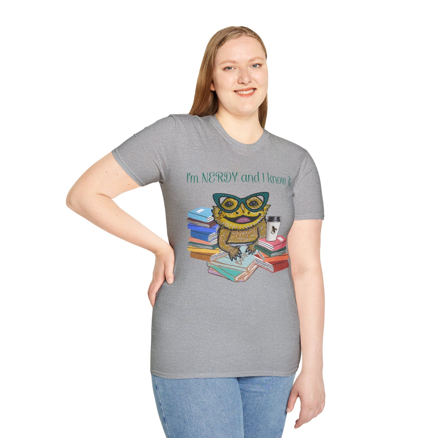 I'm Nerdy & I Know It Beardie - Unisex Softstyle T-Shirt