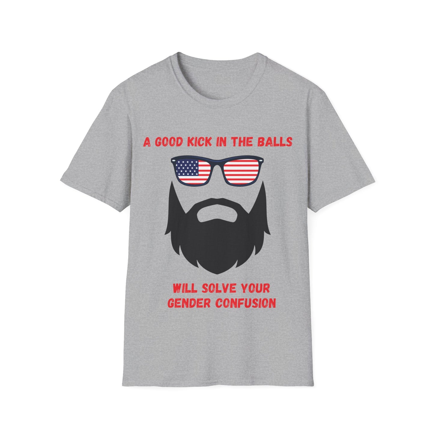 A good kick in the balls... - Unisex Softstyle T-Shirt