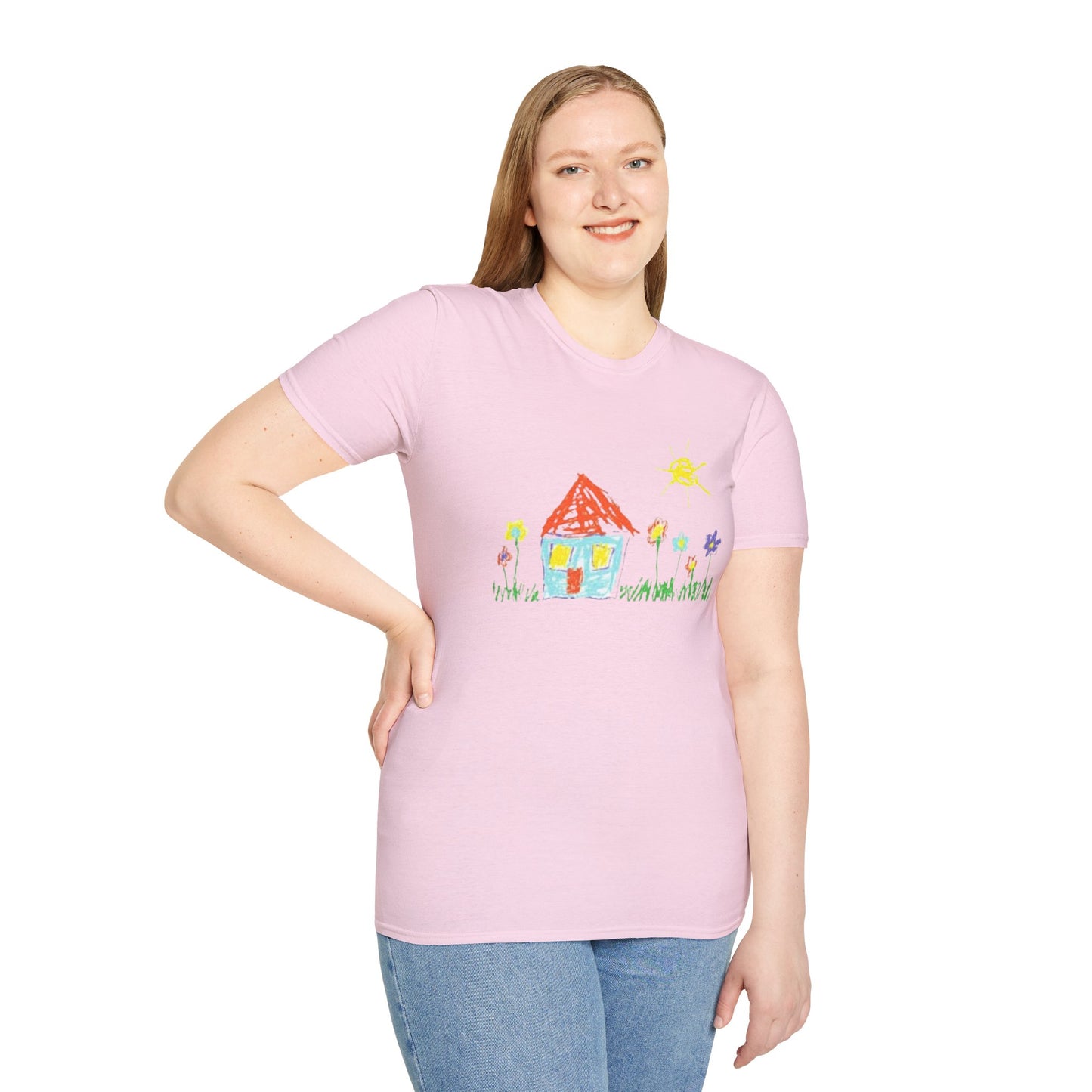 Your Childs Art on a Shirt - Adult Unisex Softstyle T-Shirt