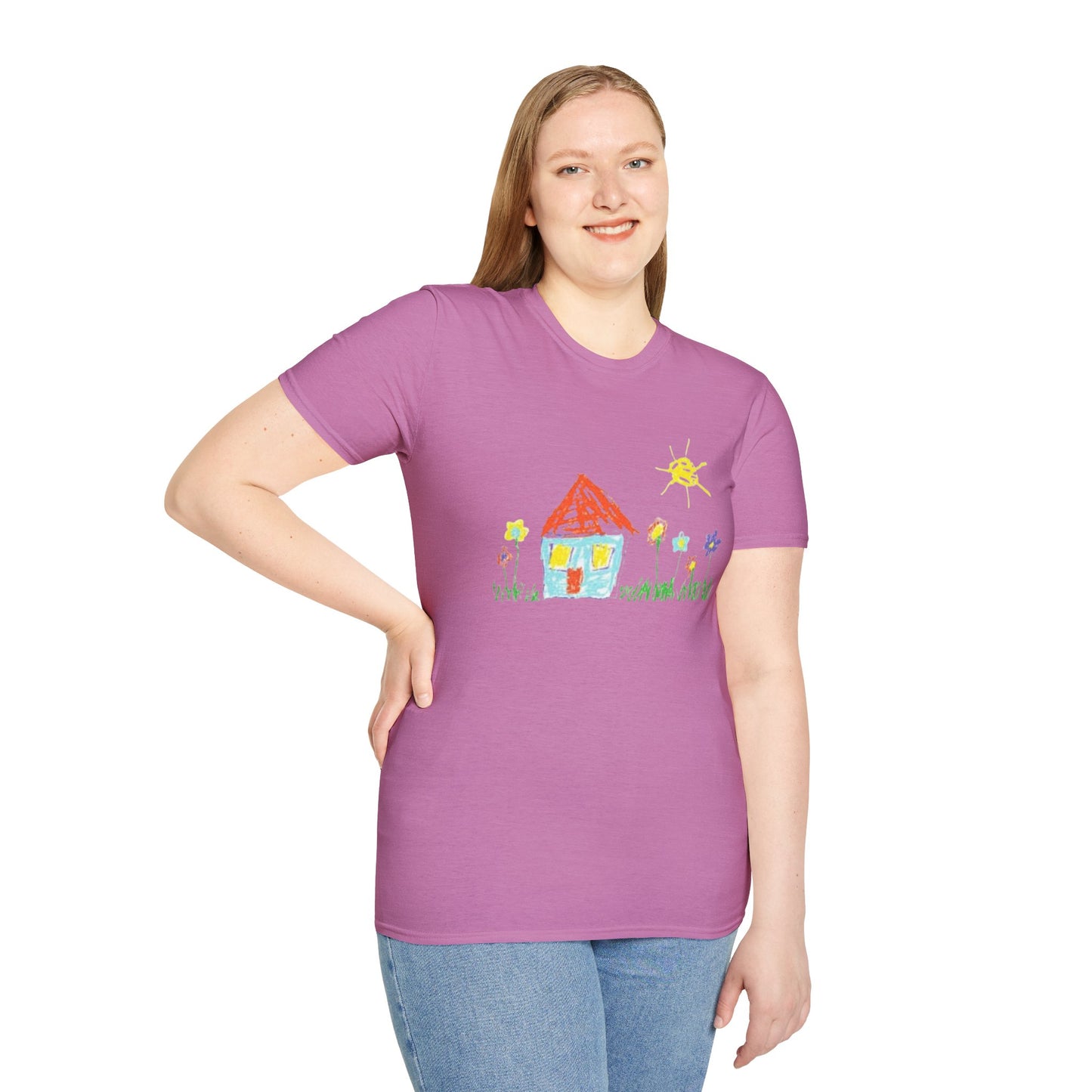 Your Childs Art on a Shirt - Adult Unisex Softstyle T-Shirt