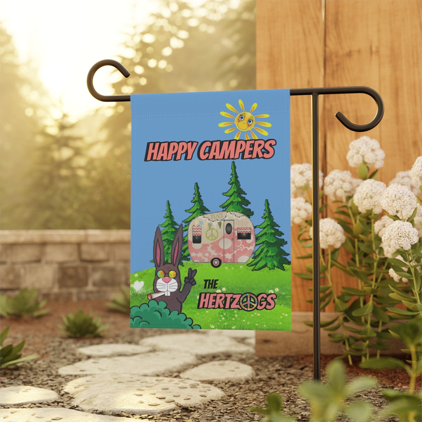 Happy Campers - Custom Garden & House Banner