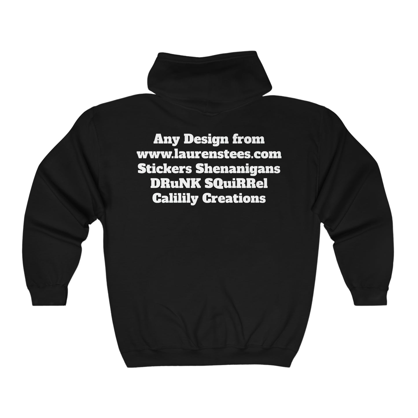 Custom or Any design on site (both sides front & back) - Unisex Heavy Blend™ Full Zip Hooded Sweatshirt