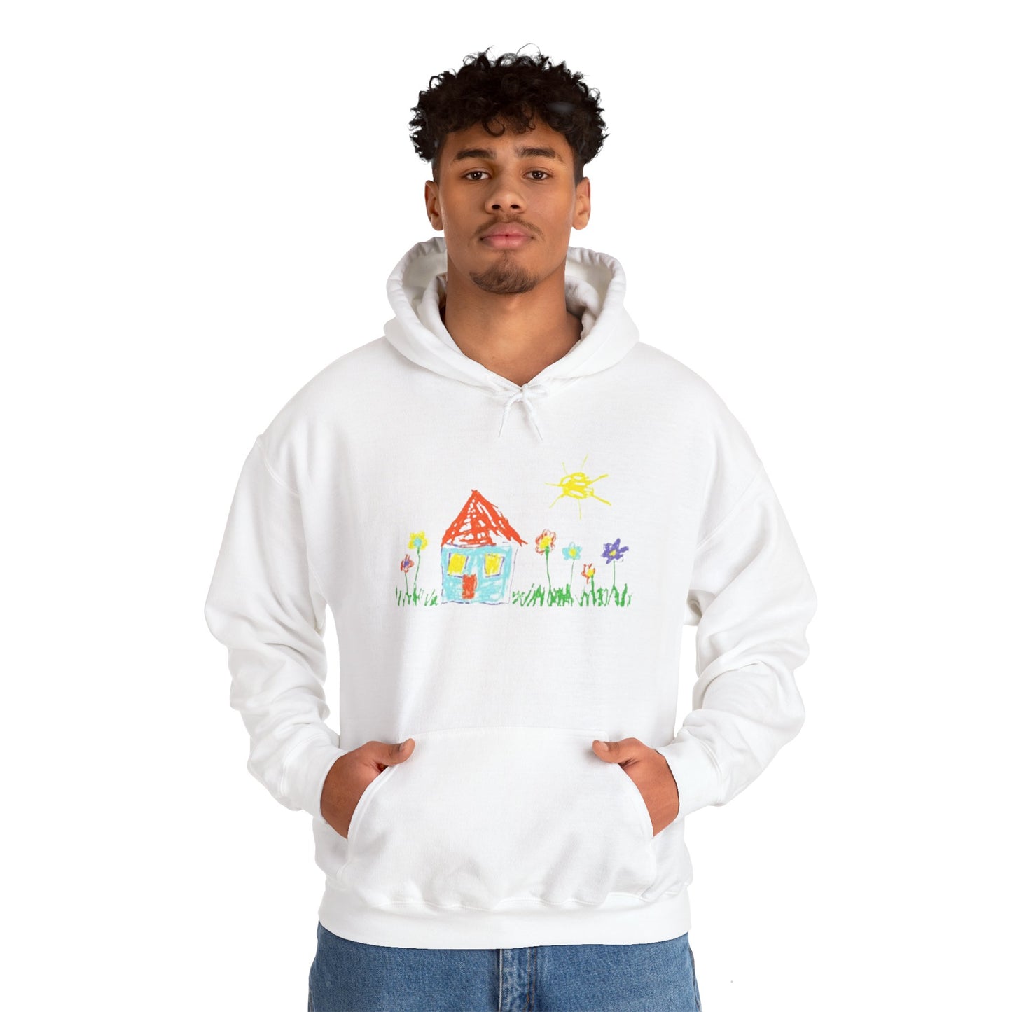 Your Childs Art on a Shirt - Adult Unisex Heavy Blend™ Hooded Sweatshirt