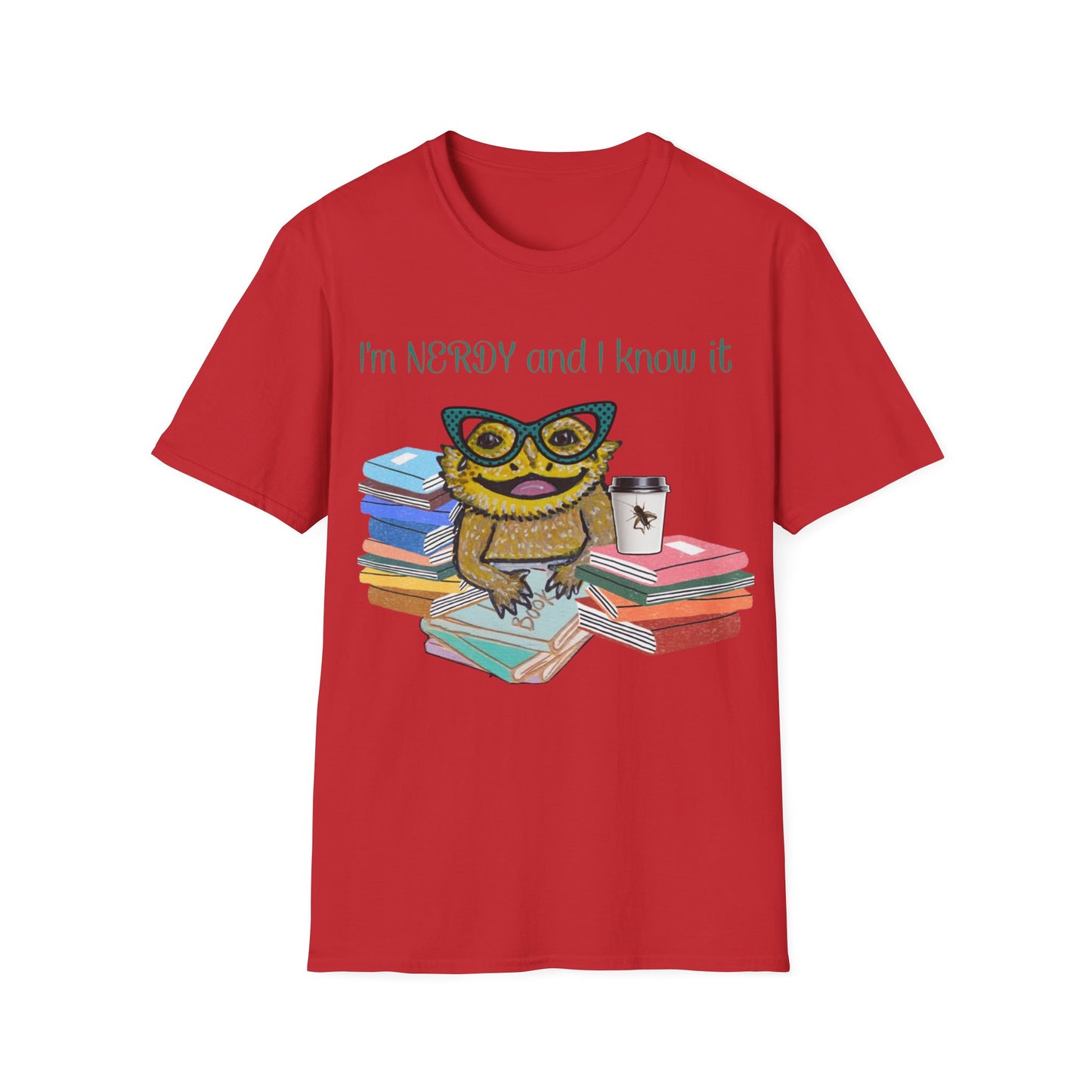 I'm Nerdy & I Know It Beardie - Unisex Softstyle T-Shirt