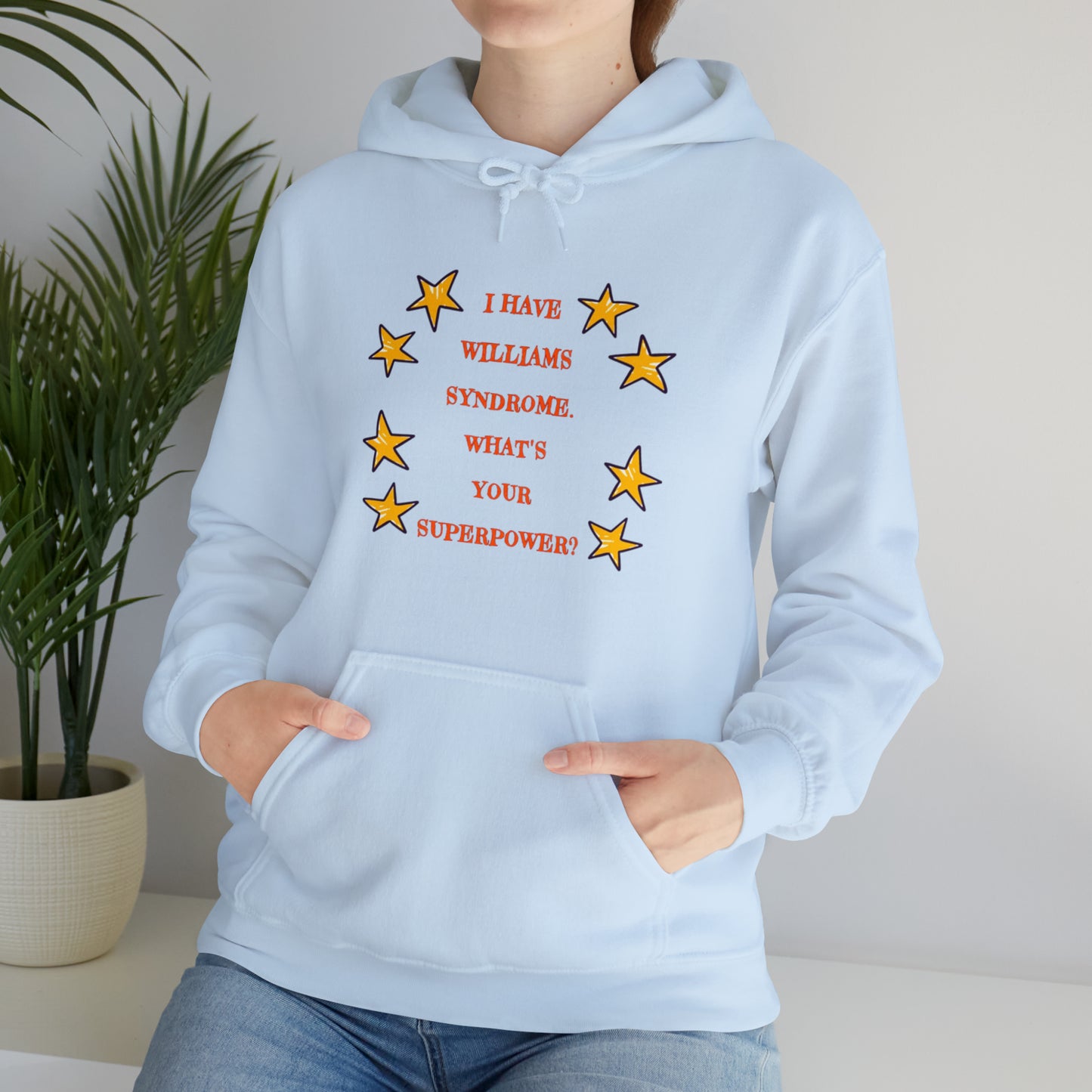 Williams Syndrome Superpower Stars - Unisex Heavy Blend™ Hooded Sweatshirt