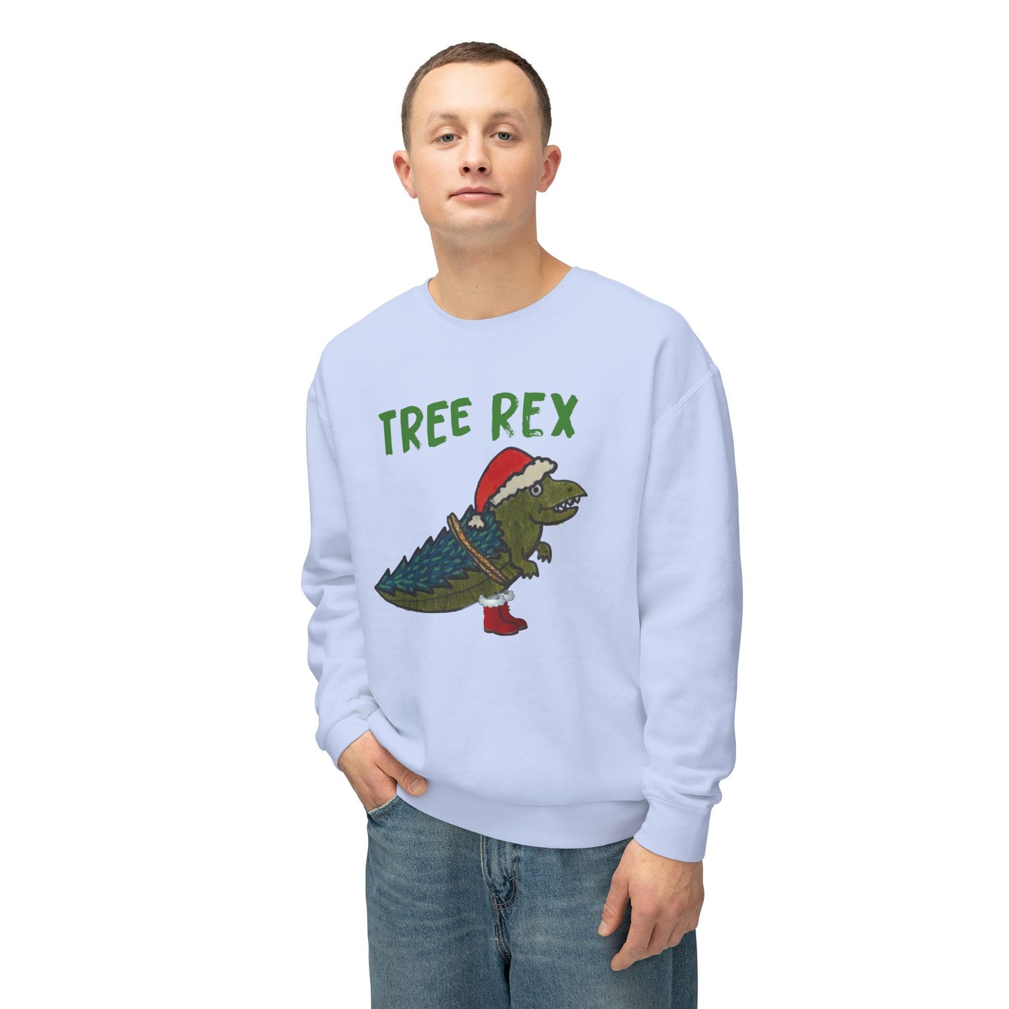 Tree Rex - Unisex Lightweight Crewneck Sweatshirt