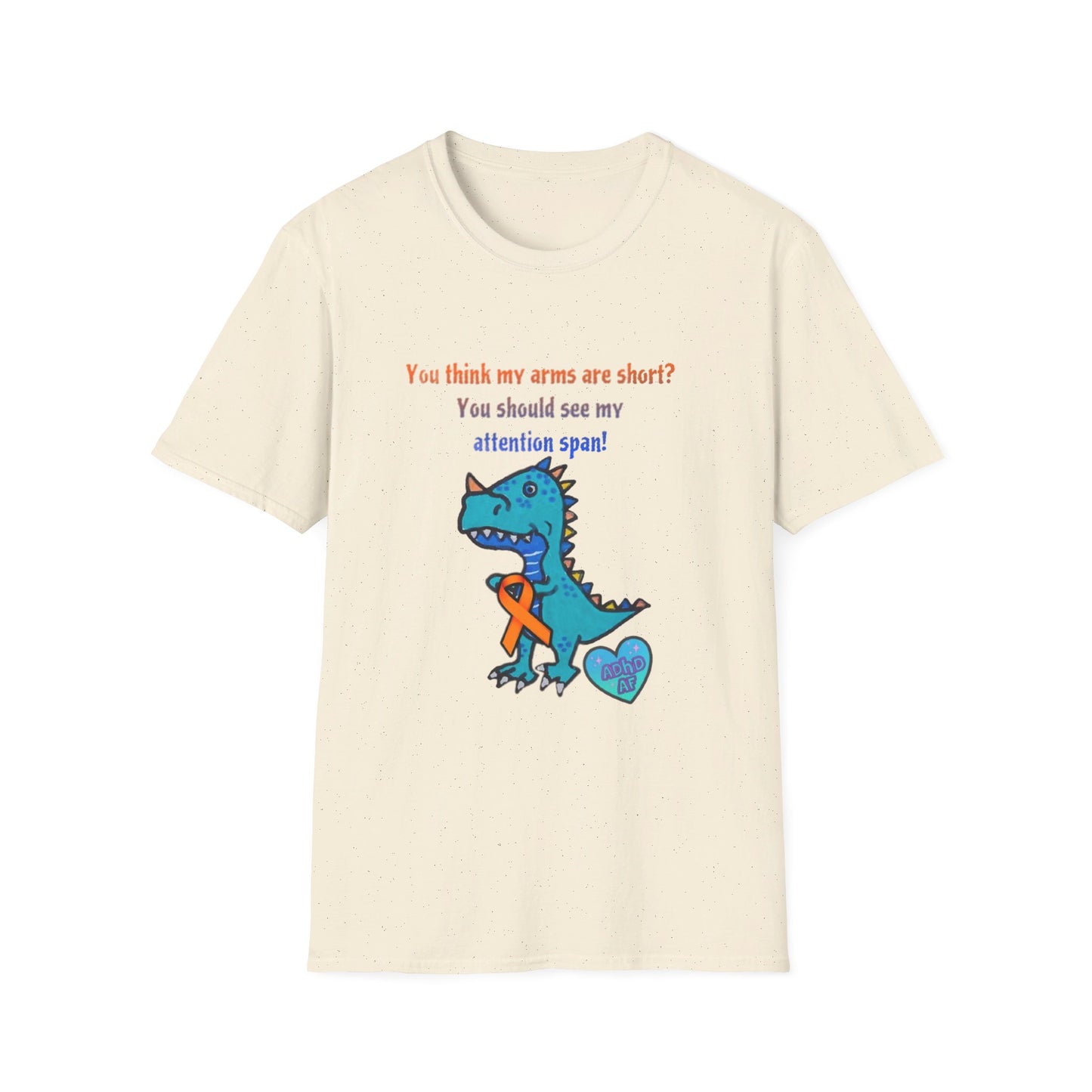 T-Tex Attention Span ADHD - Unisex Softstyle T-Shirt