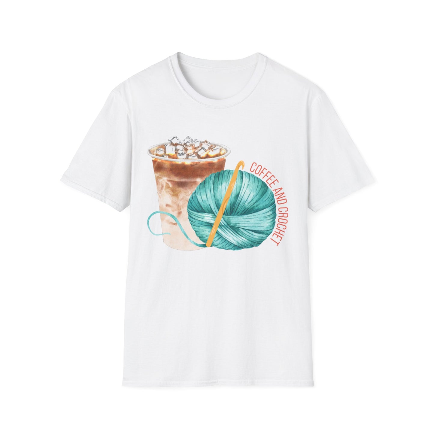 Coffee & Crochet - Unisex Softstyle T-Shirt