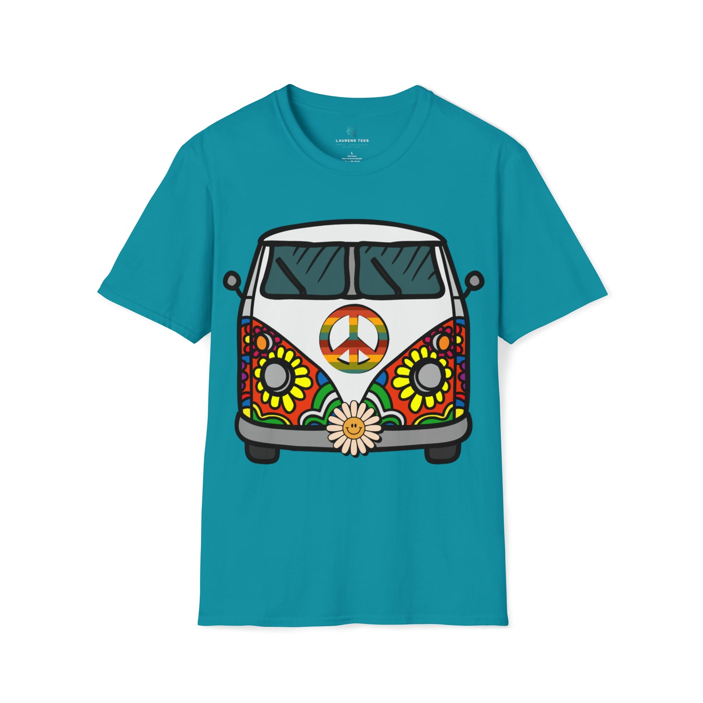 Hippie Peace Van - Unisex Softstyle T-Shirt