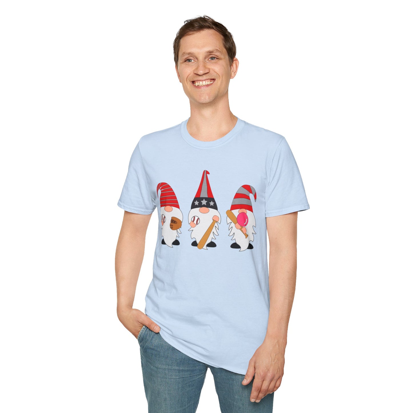 Gnome Baseball - Unisex Softstyle T-Shirt