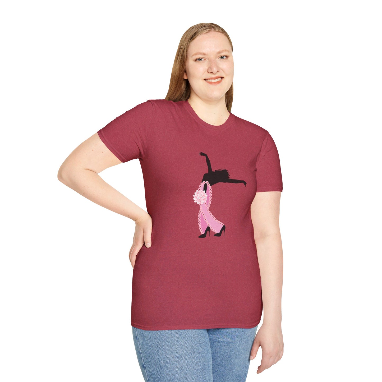 Breast Cancer Awareness Dancer- Unisex Softstyle T-Shirt