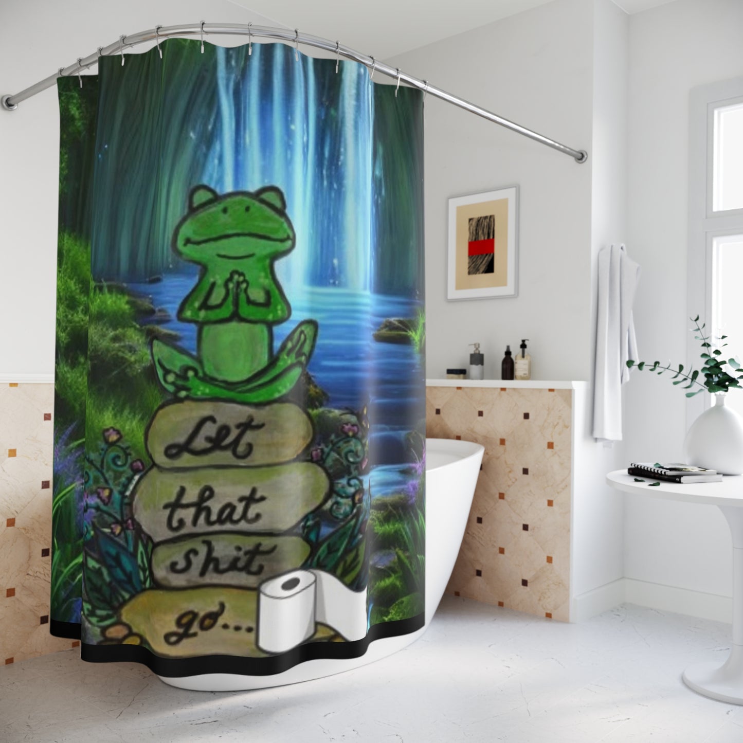 Let That Sh*t Go - Shower Curtains