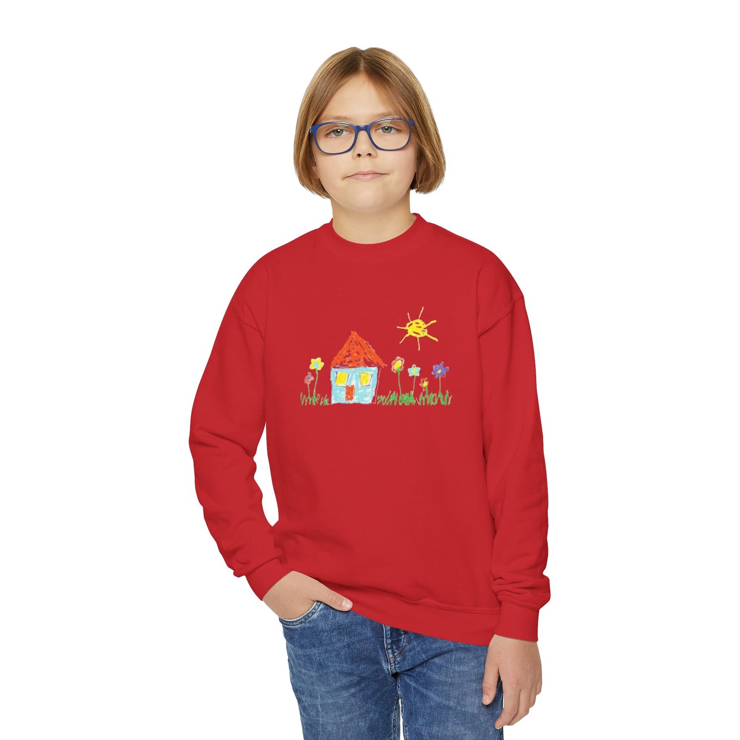 Your Child’s Art on a Shirt - Youth Crewneck Sweatshirt