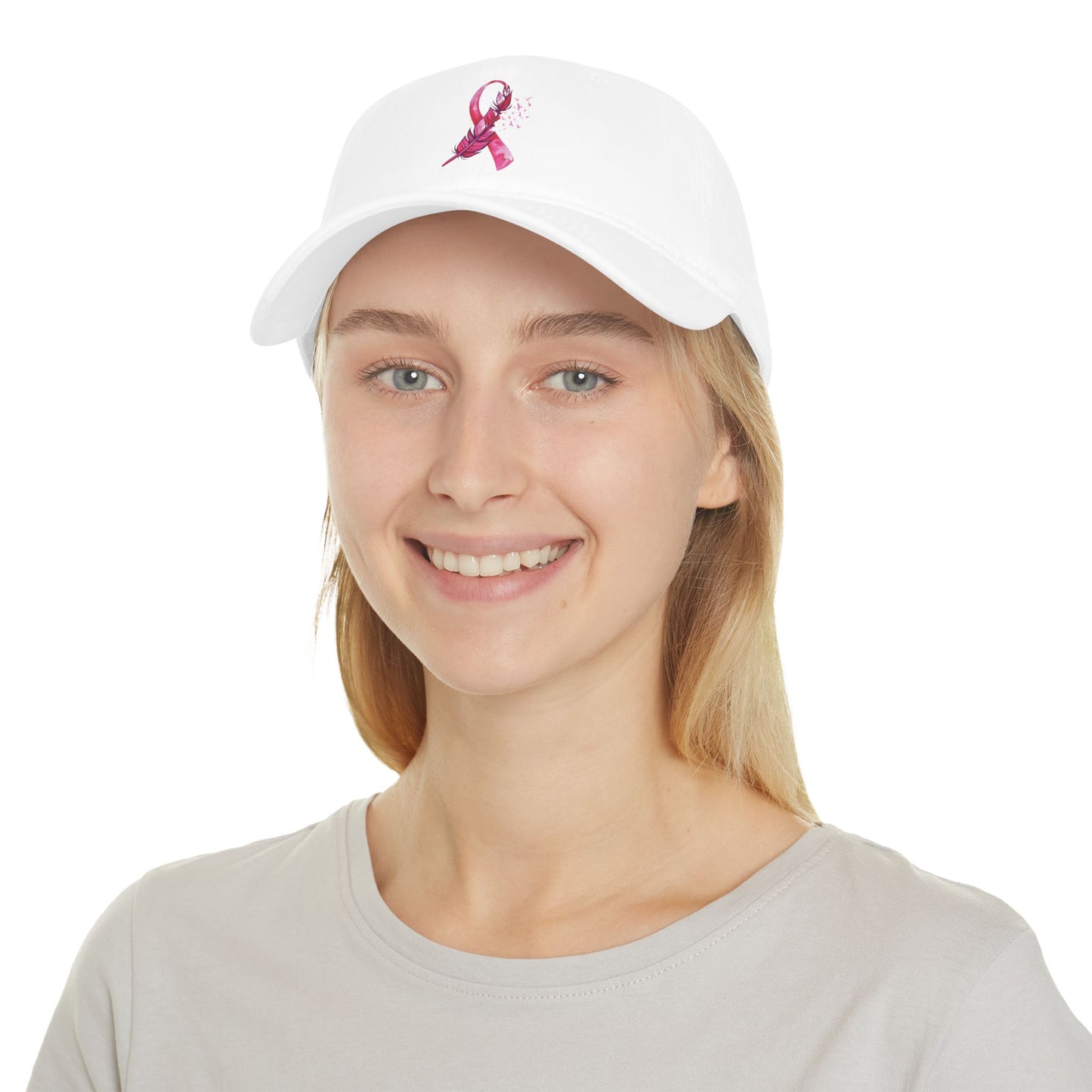 Breast Cancer Awareness Feather - Low Profile Baseball Cap