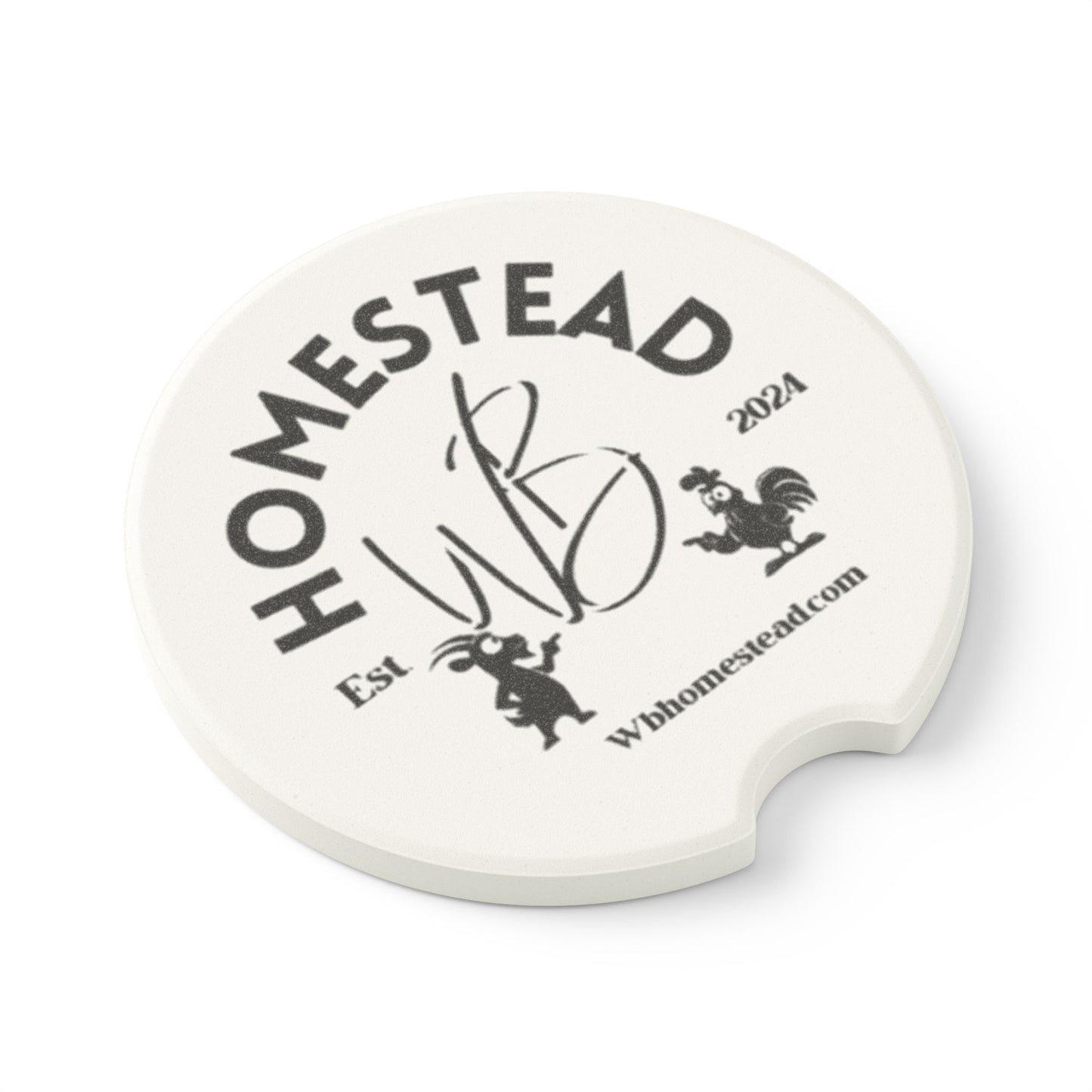 Life at WB Homestead - Custom Soapstone Car Coaster