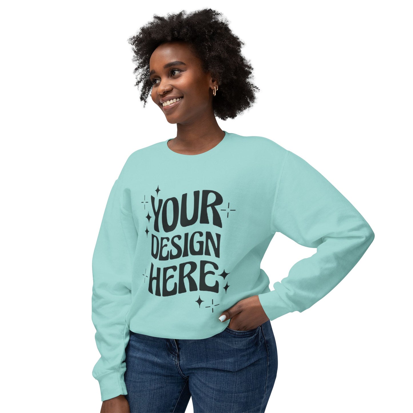 Custom - Unisex Lightweight Crewneck Sweatshirt