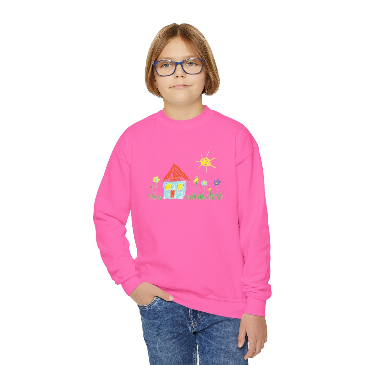 Your Child’s Art on a Shirt - Youth Crewneck Sweatshirt