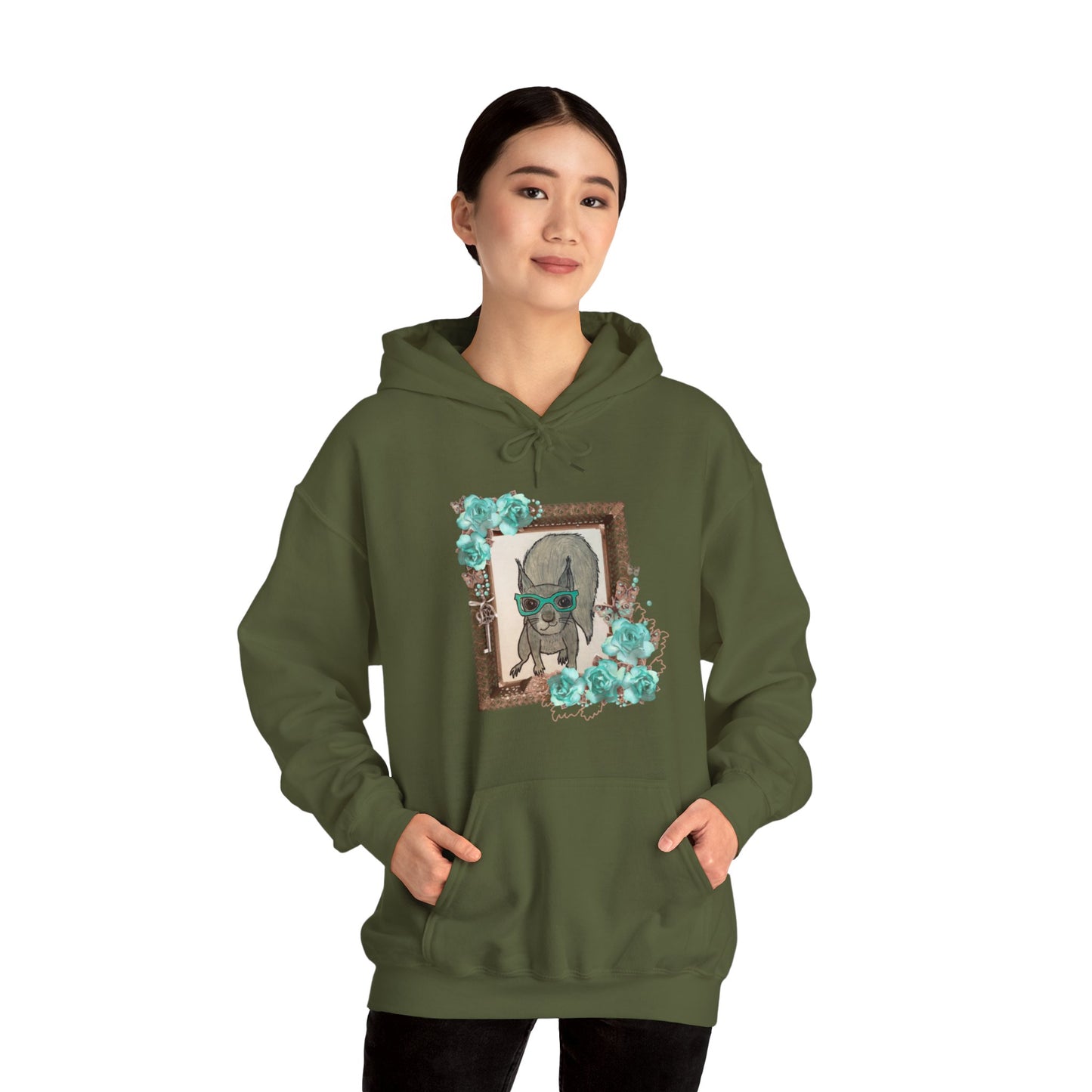 Portrait of a Squirrel - Unisex Heavy Blend™ Hooded Sweatshirt